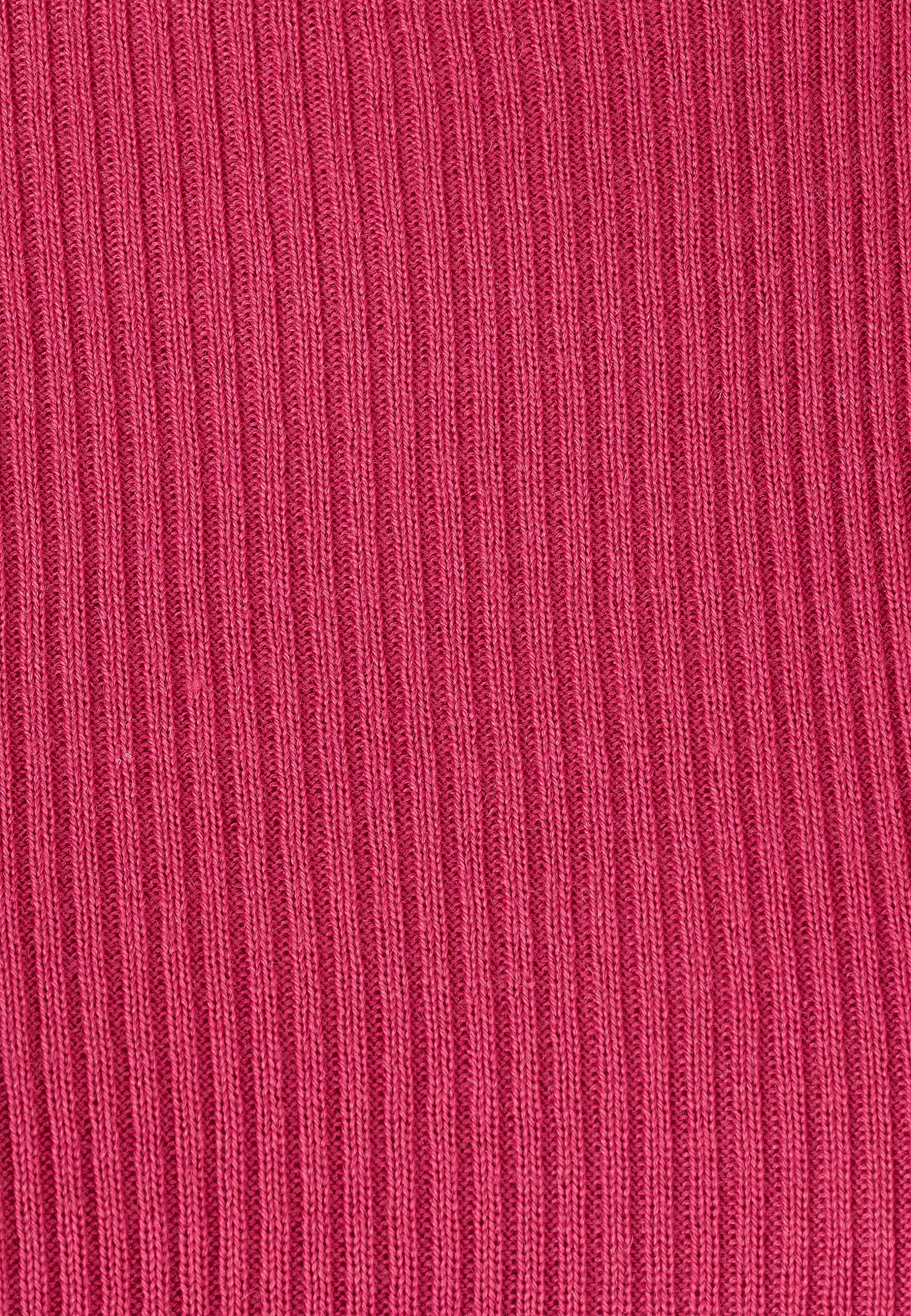 Damart Prêt-à-porter Maglione collo alto rosa lampone/grigio 44 in lana merino