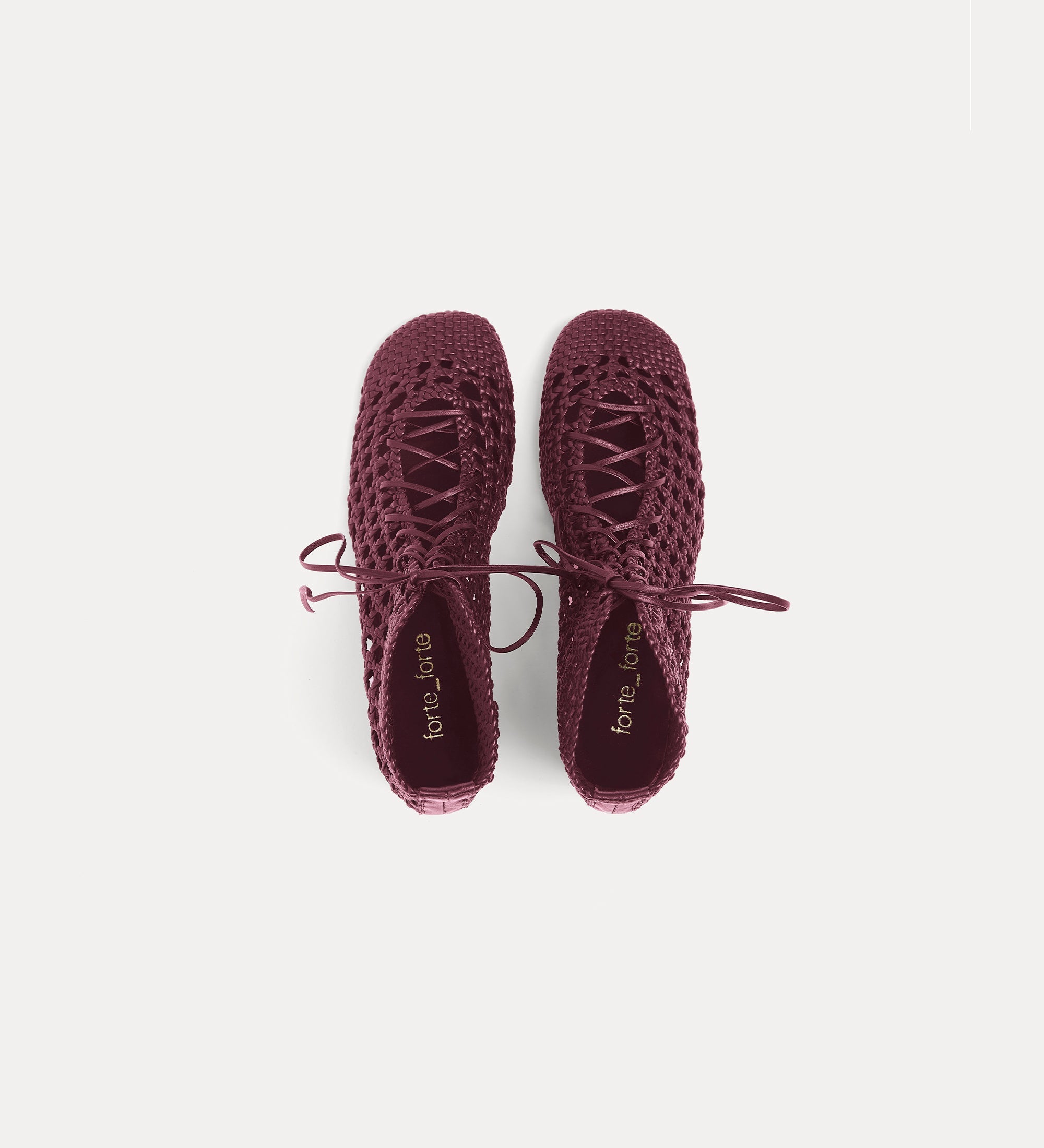 Forte scarpe My Penelope Woven Ankle Boots stivaletti bordeaux in nappa