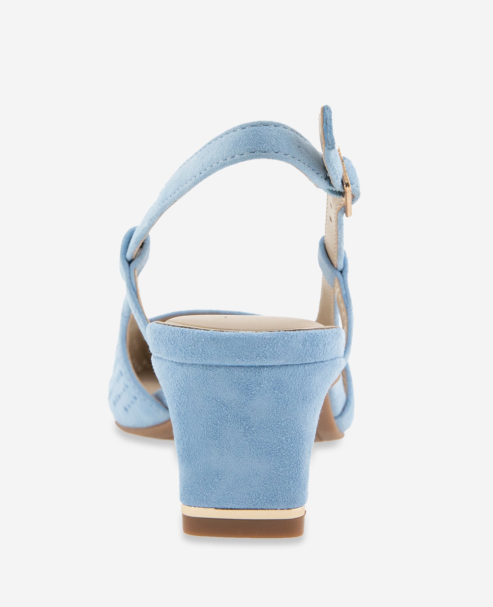 Kenneth Cole Reaction Shoes Marbella Perforated Suede Slingback Heel décolleté azzurre