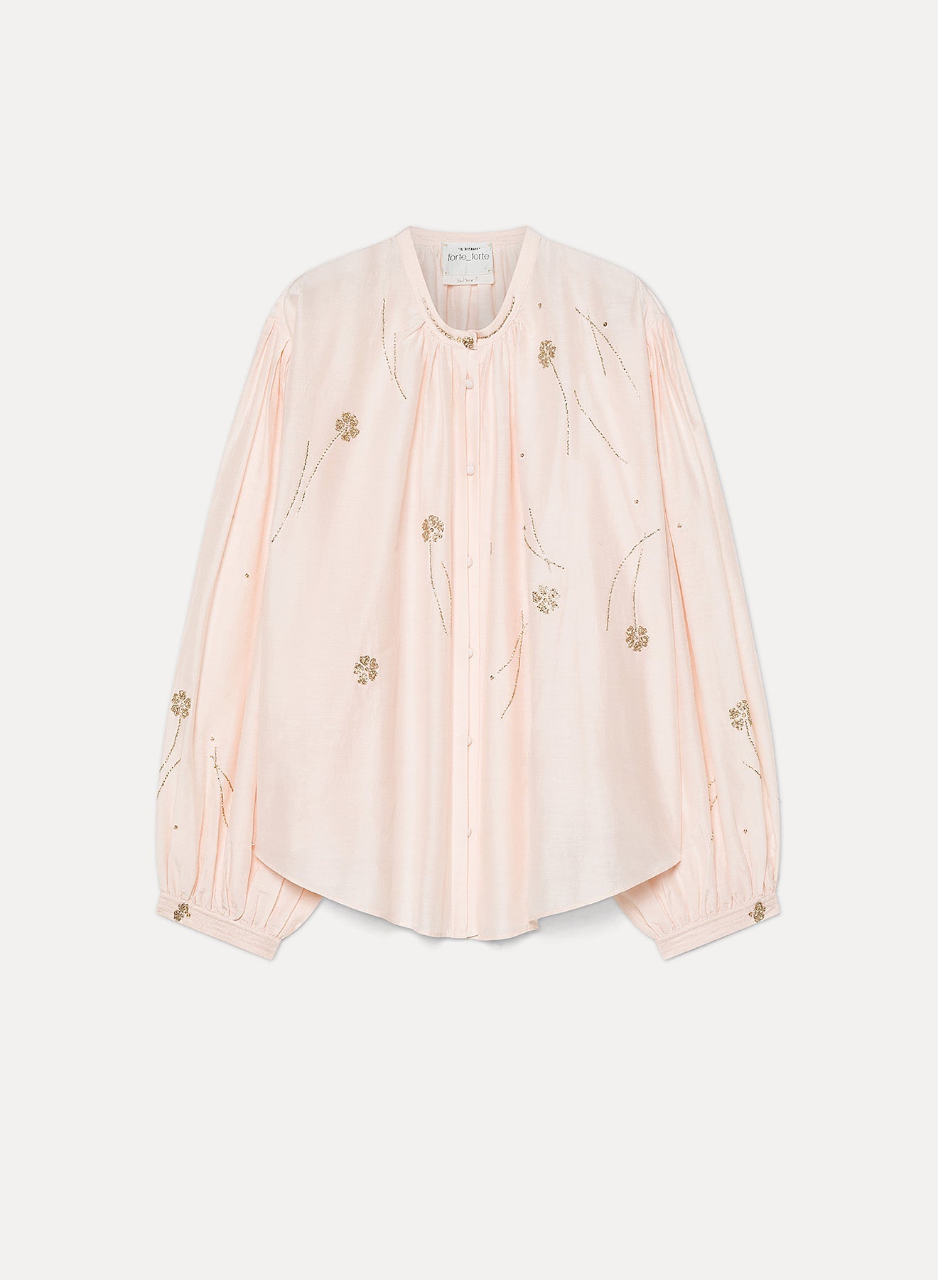 Forte camicie Fleurs d'Orient voile bohemian shirt loto camicia ricamata
