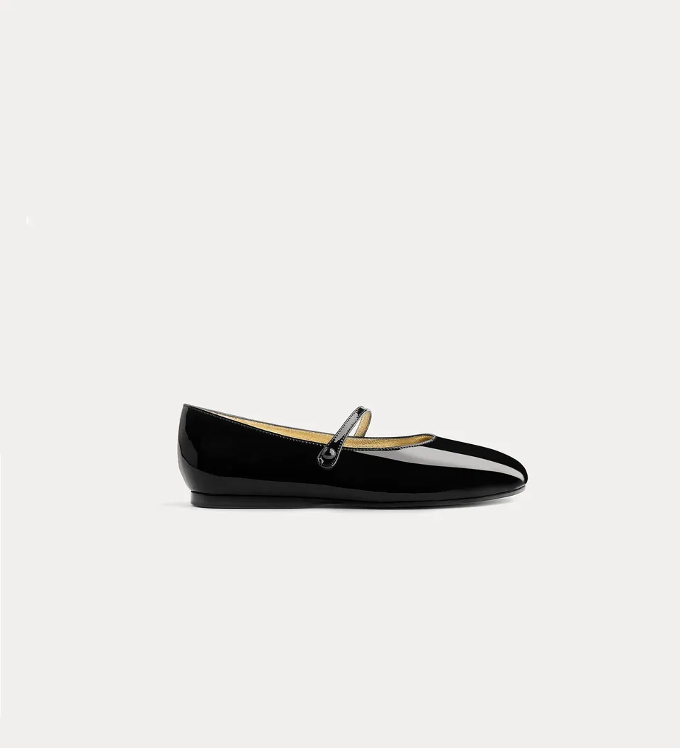 Forte Scarpe ballerine Mary Jane in vernice nera