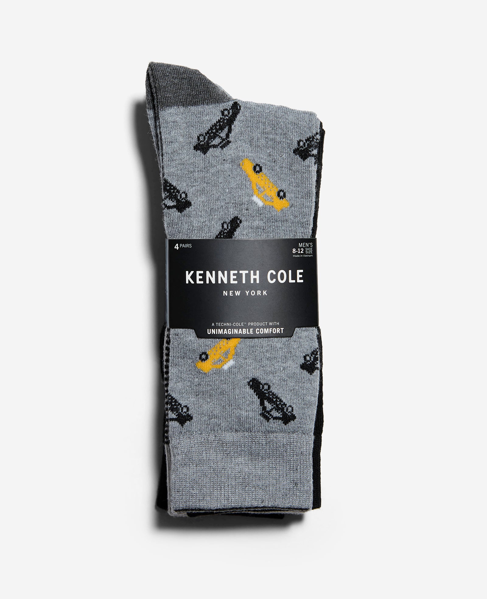 Kenneth Cole Reaction Clothing Taxi Crew Sock 4-Pack calzini neri 4 paia