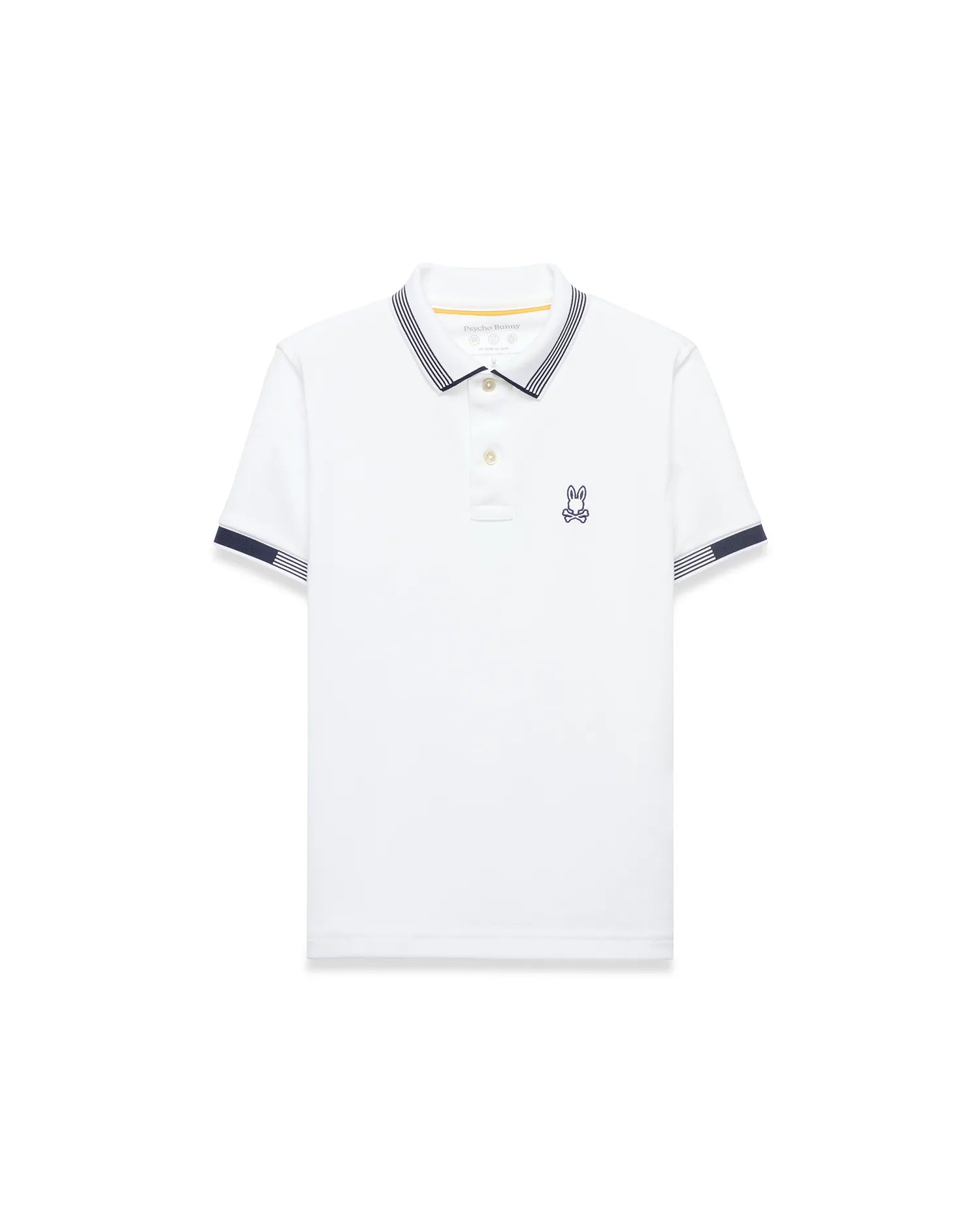 Psycho Bunny Kids Polo Shirts KIDS TIMMY PIQUE POLO KT0100129 polo bianca in piqué