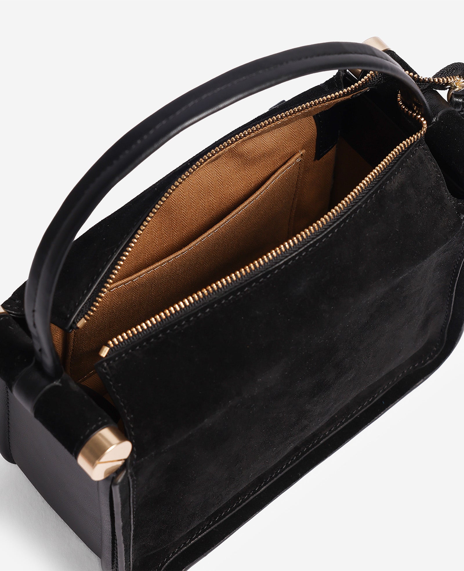 Kenneth Cole Reaction Highline Small Suede Top Handle Bag borsa nera