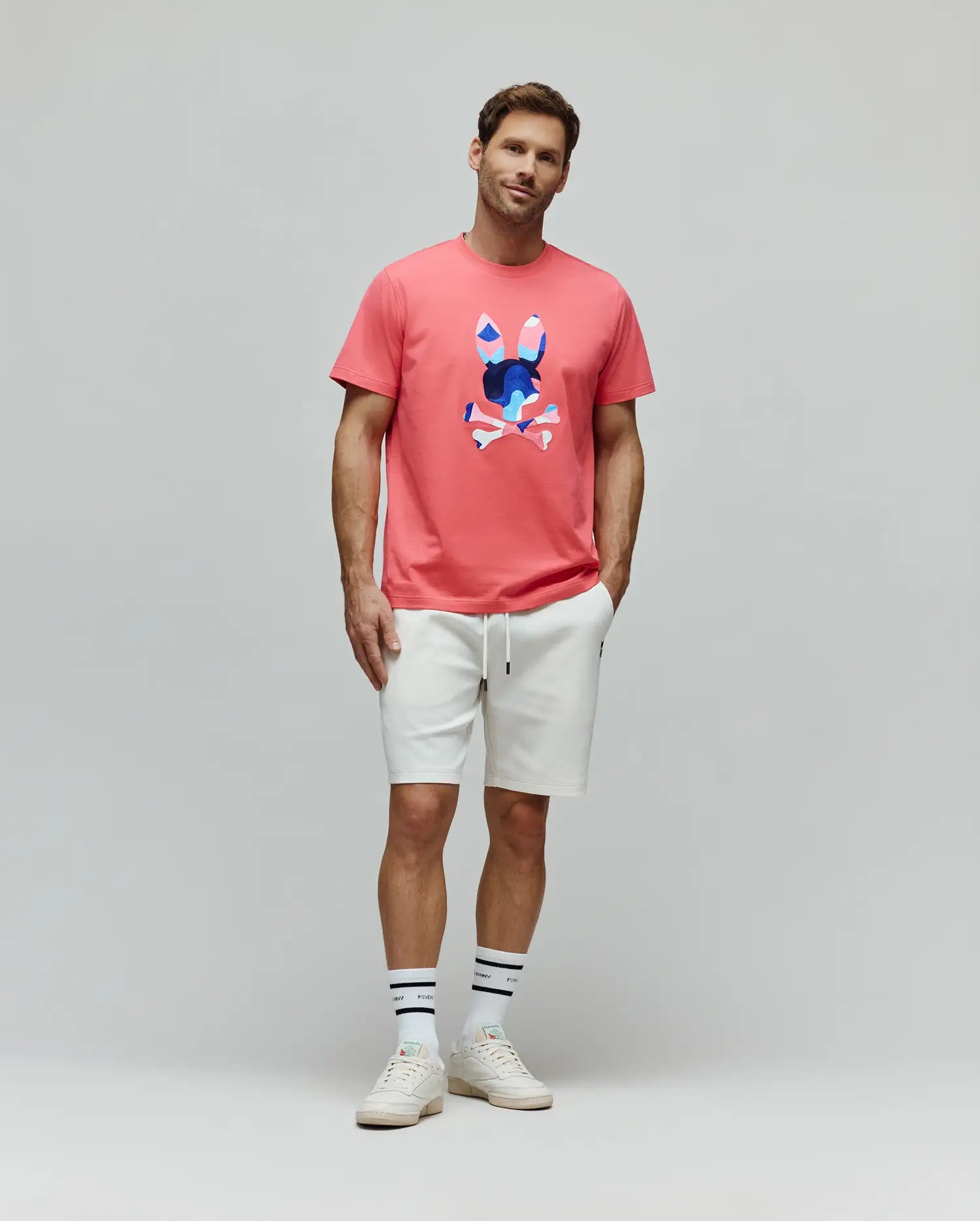 Psycho Bunny Men's Tees Ara Graphic Tee MT0200250 T-shirt corallo