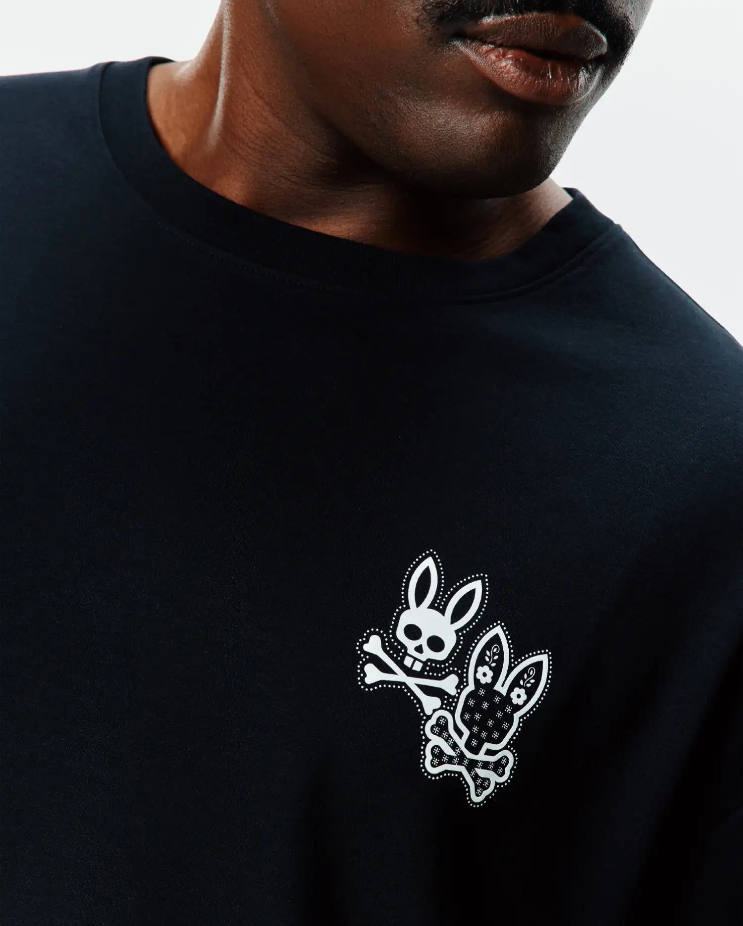 Psycho Bunny Big & Tall MENS BIG AND TALL LUKE BACK GRAPHIC TEE BT0200047 maglietta nera