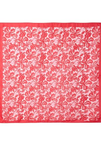 Damart Accessori Sciarpa floreale in seta sciarpa rossa 90 x 90 cm