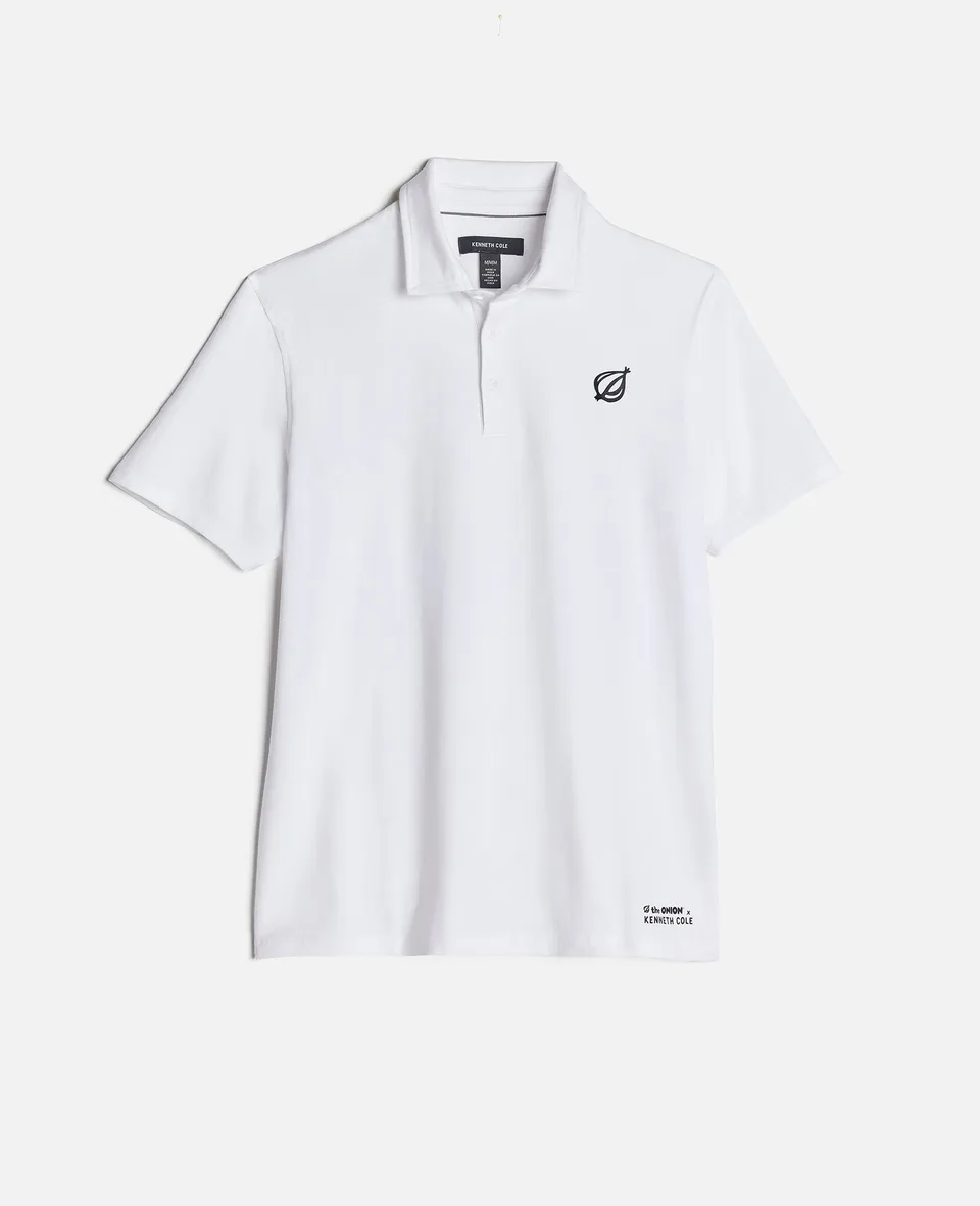 Kenneth Cole Clothing The Onion Polo bianca in cotone