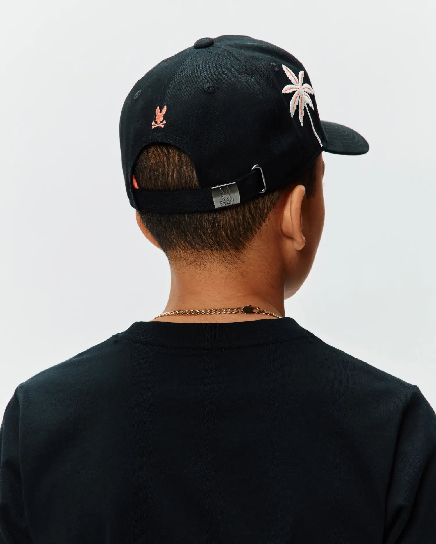 Psycho Bunny Kids Accessories Kids Brad Trucker Cap cappellino nero regolabile