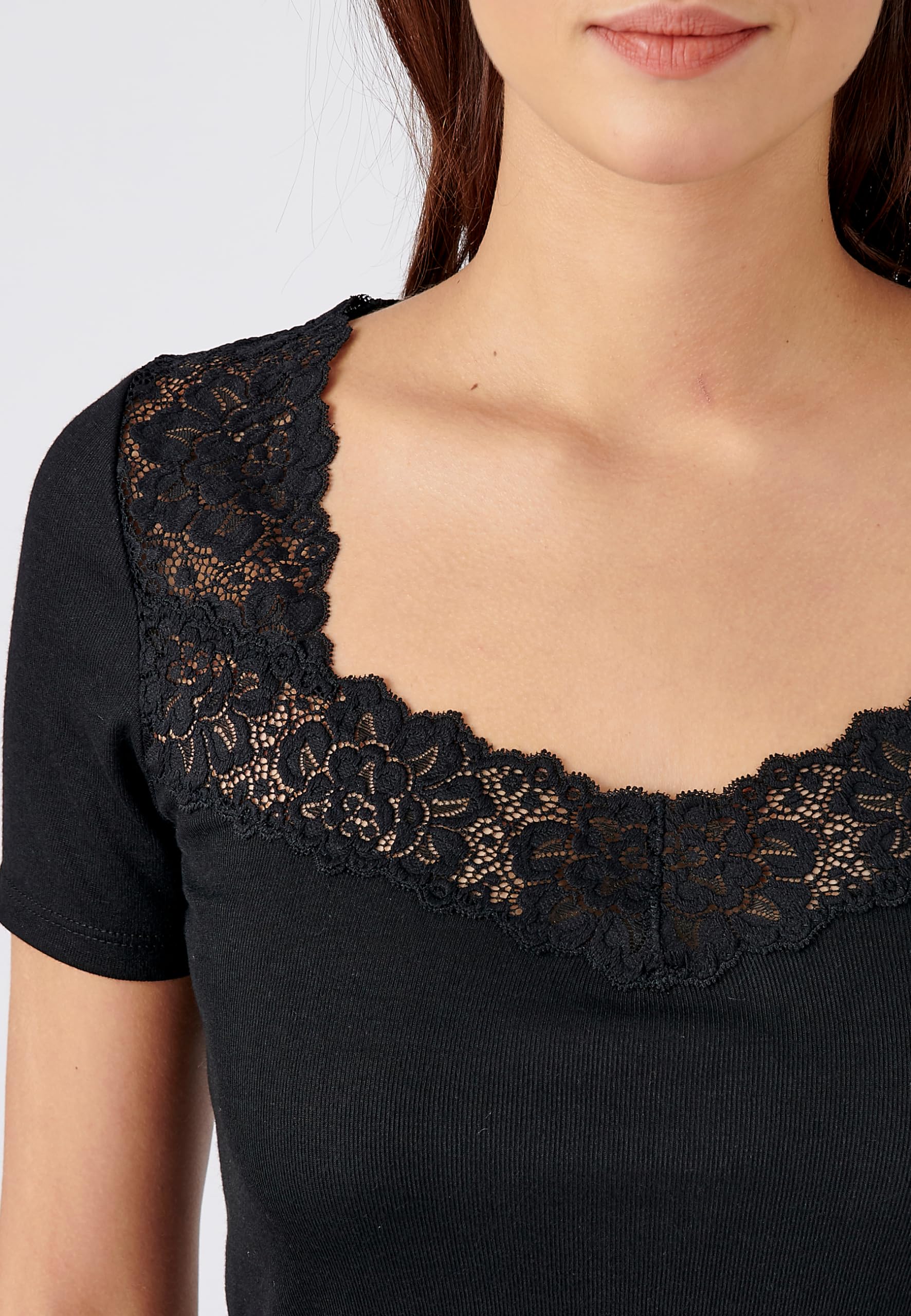 Damart Biancheria intima Morbidezza Seta maglietta nera S 1 pezzo comfort