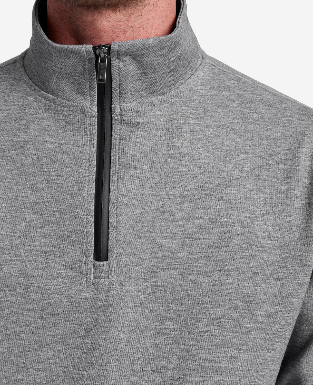 Kenneth Cole Reaction Clothing Quarter-Zip Mock Knit Jacket giacca in maglia grigia con mezza zip
