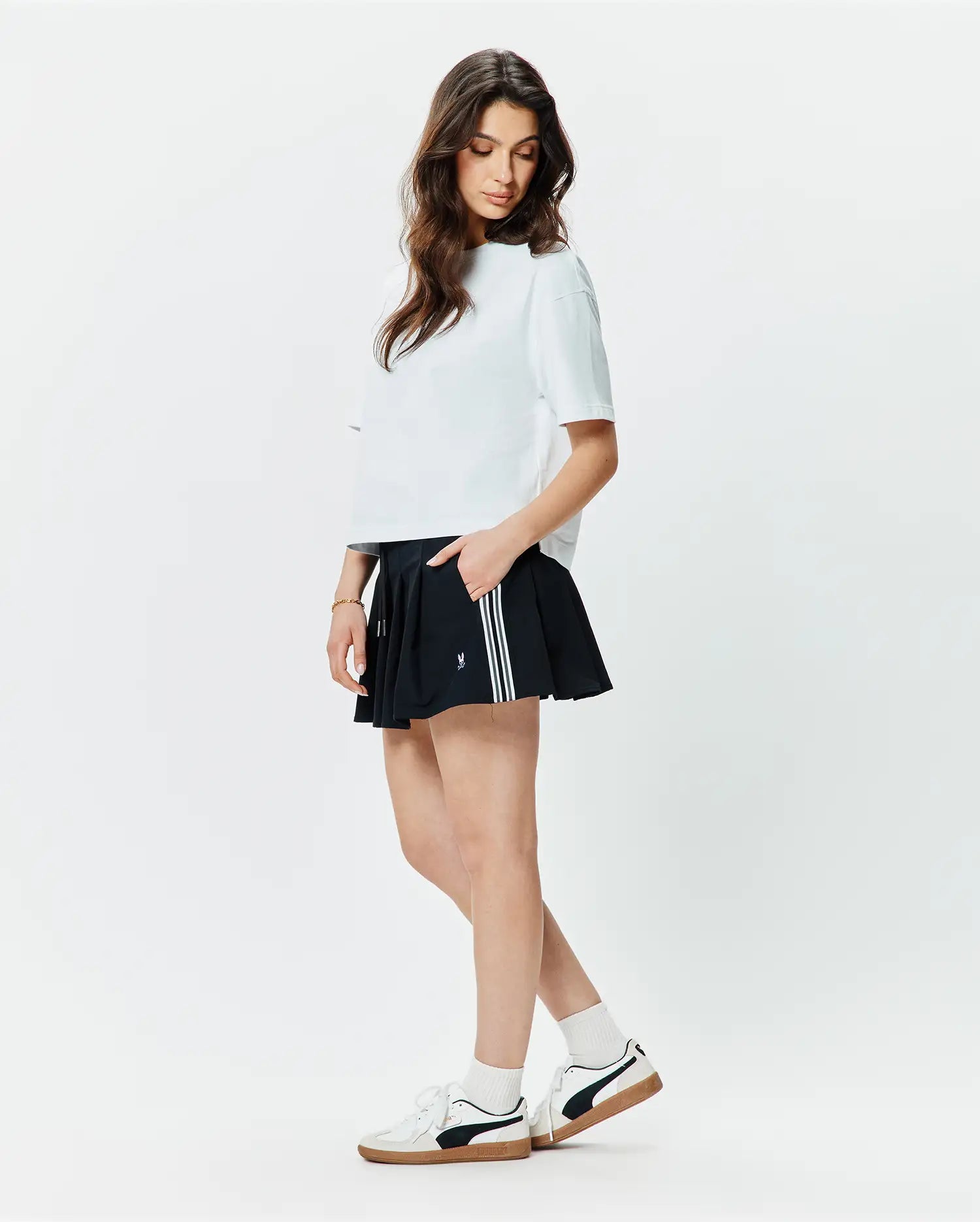 Psycho Bunny Women's Bottoms WOMEN'S CECILIA PLEATED SKORT WO1900002 skort nero