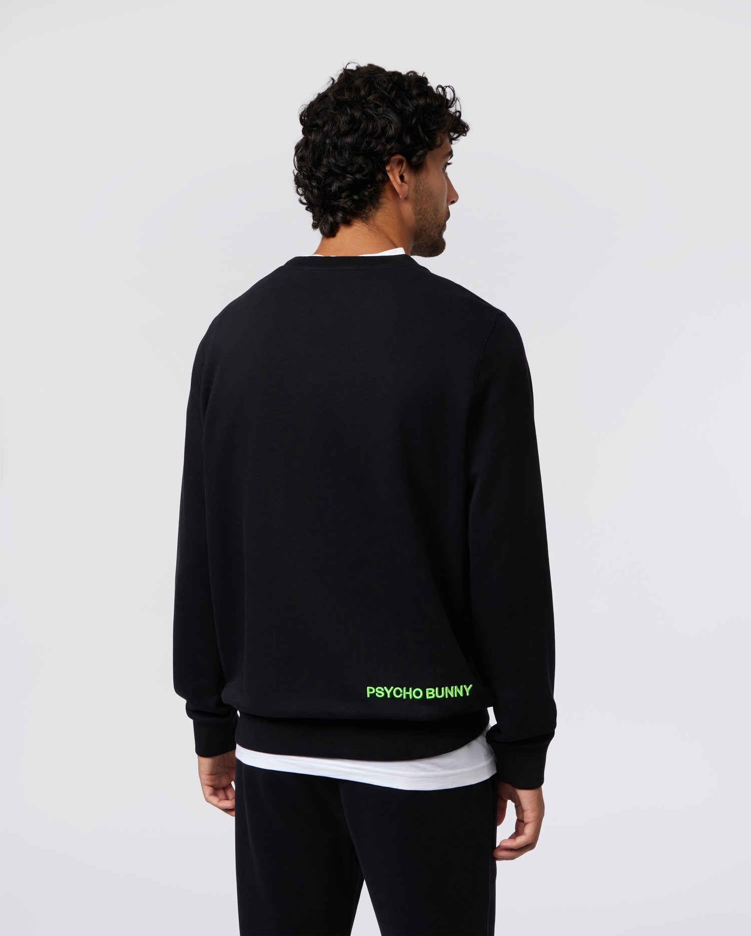 Psycho Bunny Men's Sweatshirts & Hoodies MENS LOS ANGELES FLEECE SWEATSHIRT B6S805Z1FT felpa nera