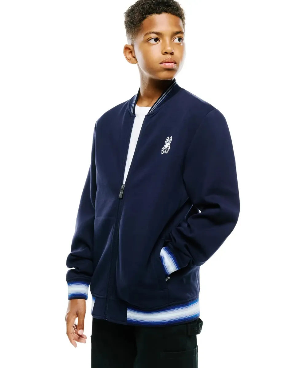 Psycho Bunny Kids Outerwear Jaydon Track Jacket KT0500094 giacca 423 Baritone Blue