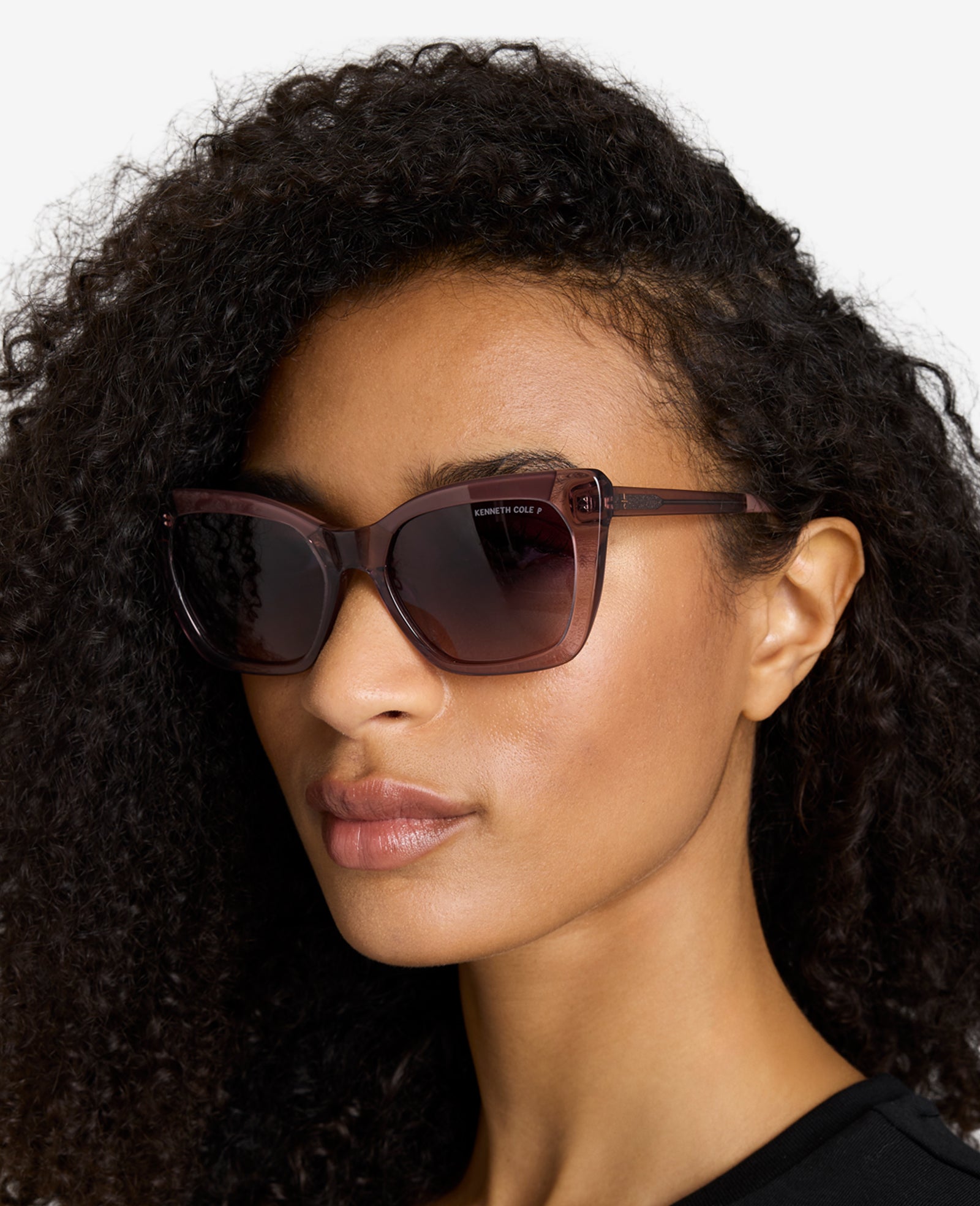 Kenneth Cole Reaction Sunglasses & Eyewear Cat Eye Acetate occhiali da sole viola polarizzati