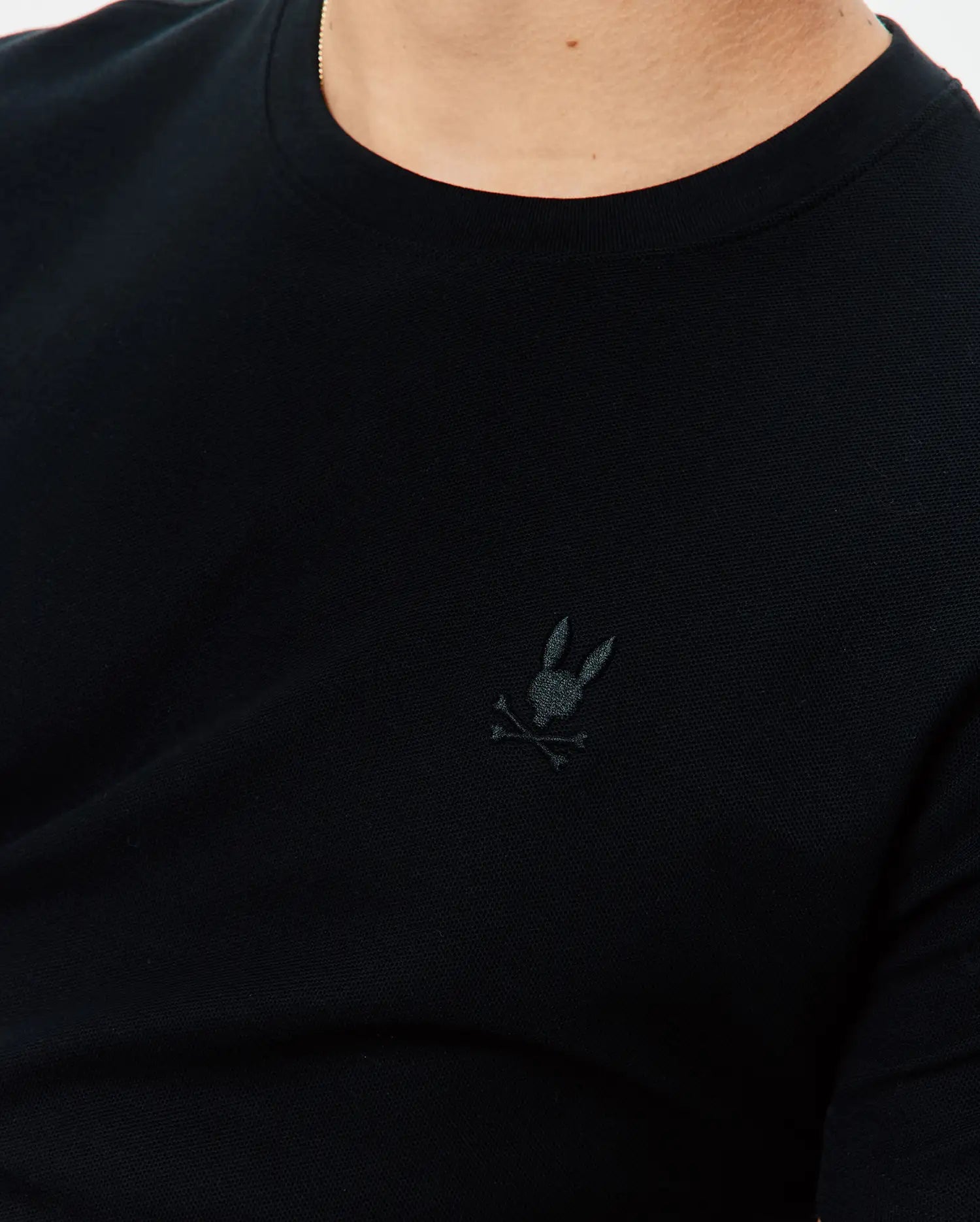 Psycho Bunny Men's Tees Taylor Pique Tee MT0200436 maglietta nera regular