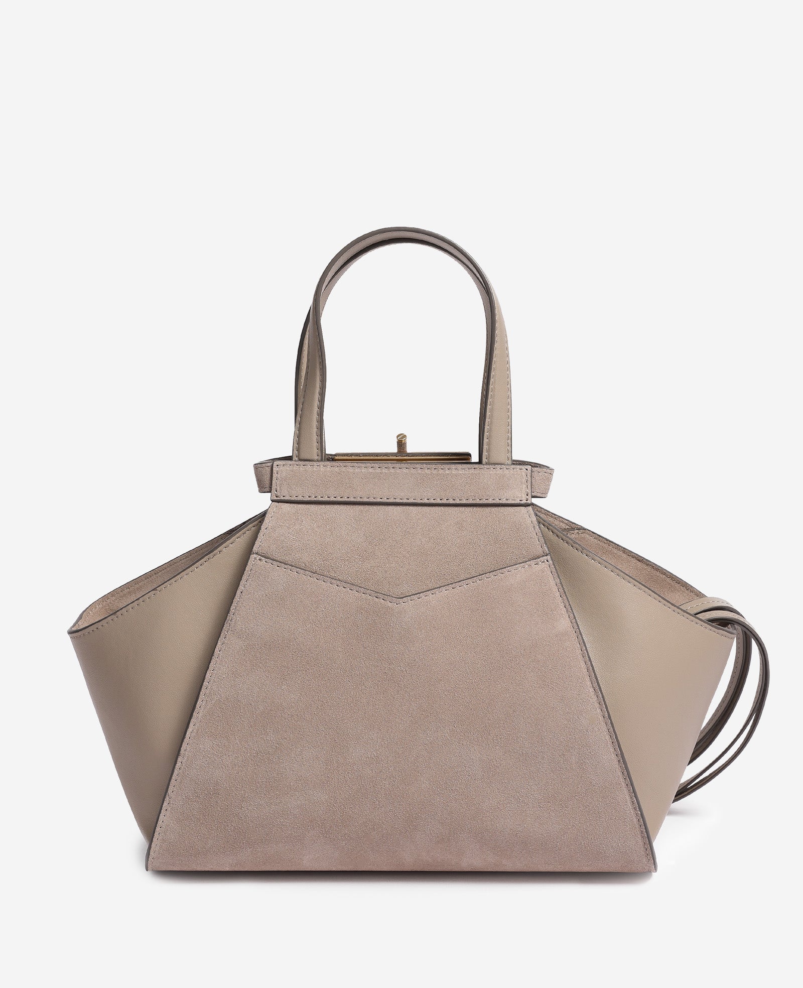 Kenneth Cole Reaction Crosby borsa a mano taupe in suede