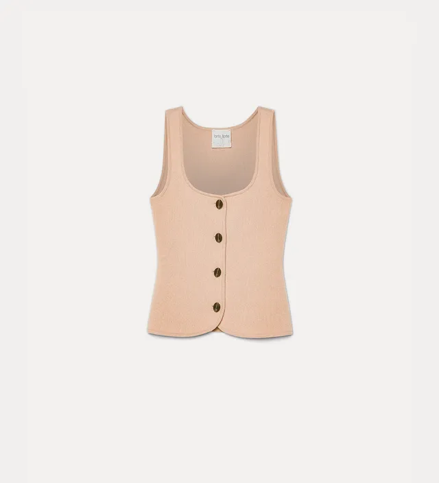 Forte maglieria gilet bustier in lana e cashmere