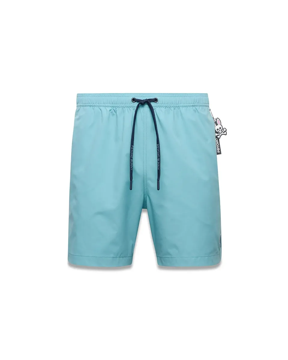 Psycho Bunny Men's Swimwear Samos B6W453F200 boxer mare 6″ blu