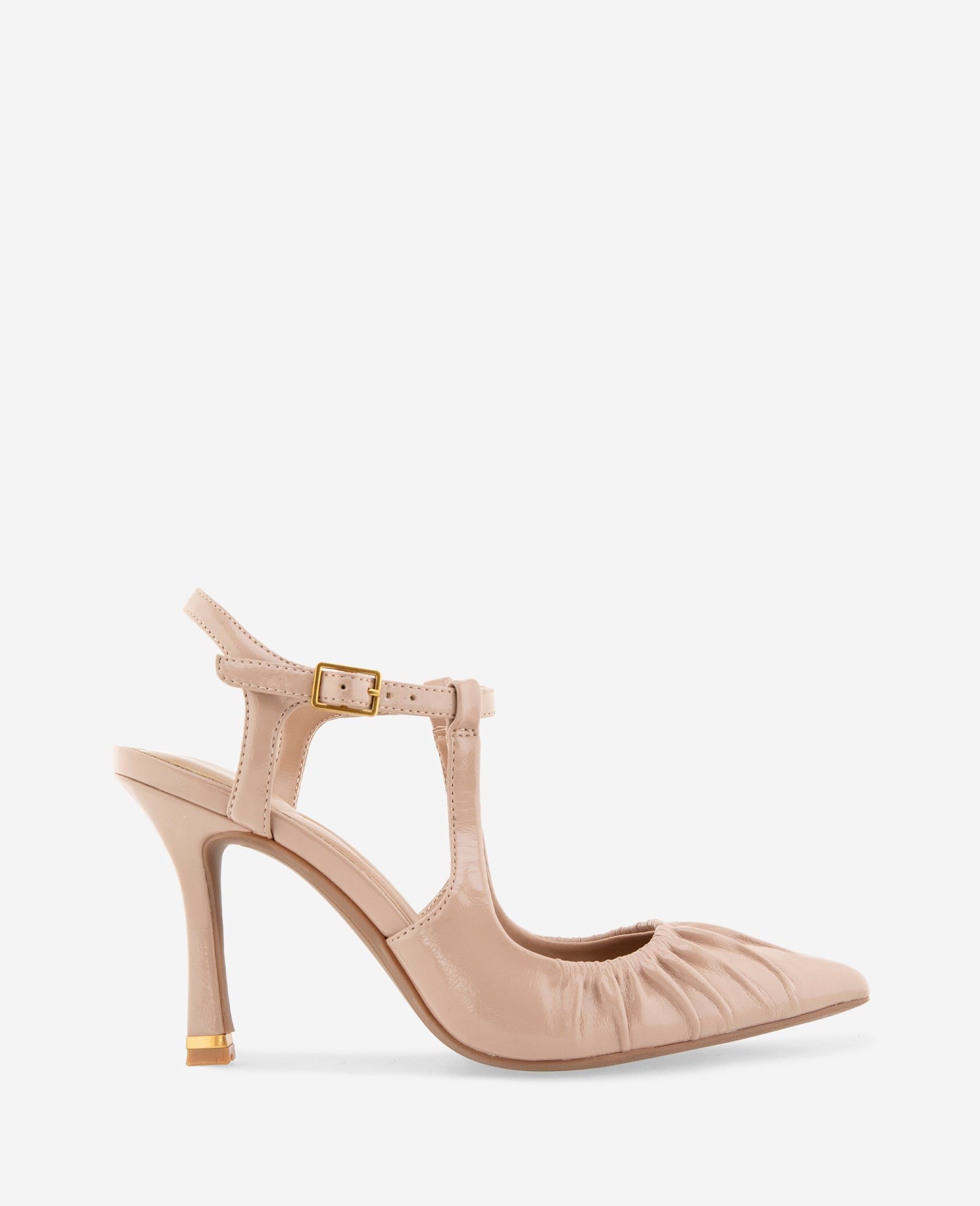 Kenneth Cole Reaction Shoes Romi Ruch Patent Heel décolleté slingback Almond Patent tacco 8,9 cm