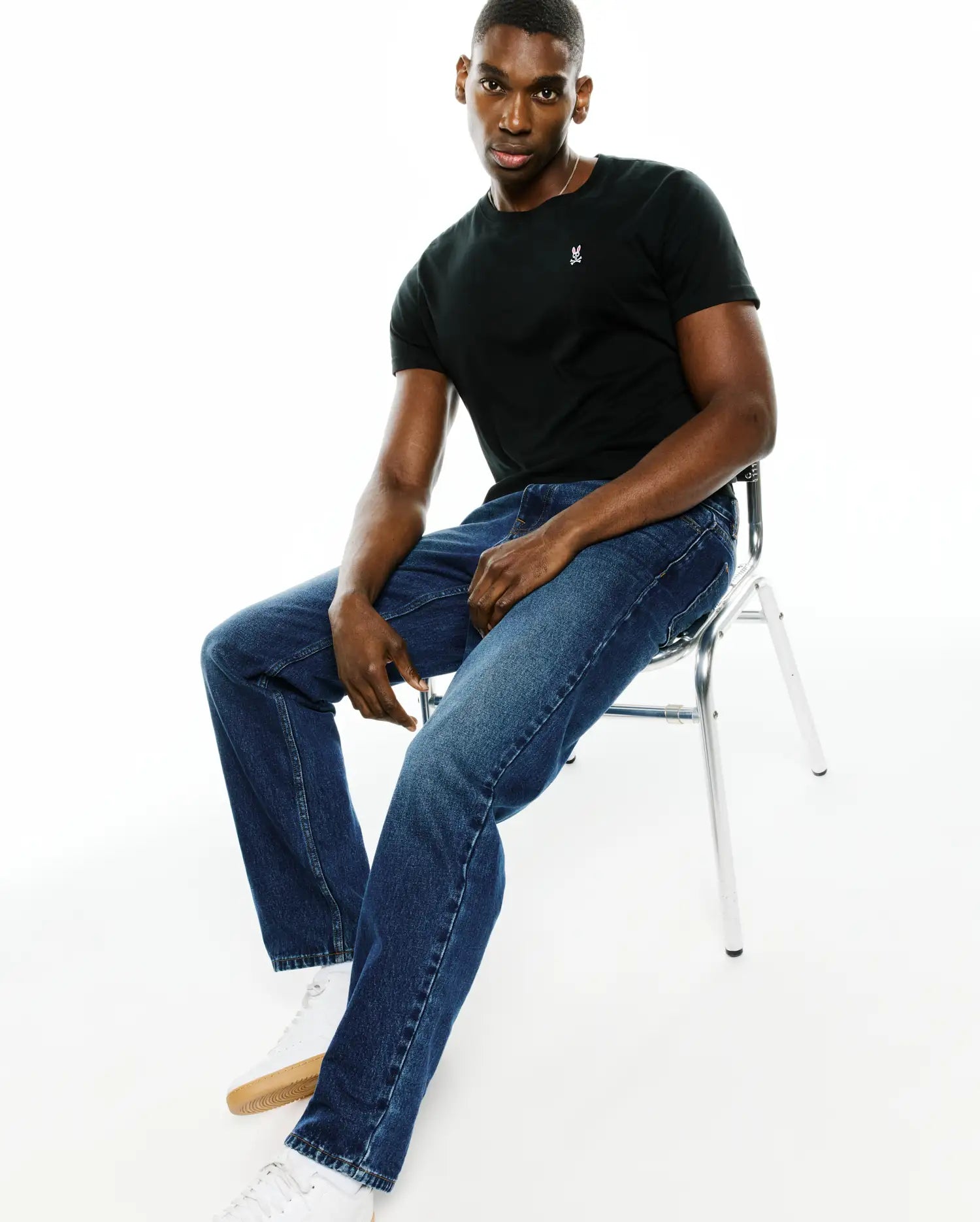 Psycho Bunny Men's Pants Beck Relaxed Fit Jeans jeans blu relaxed in cotone