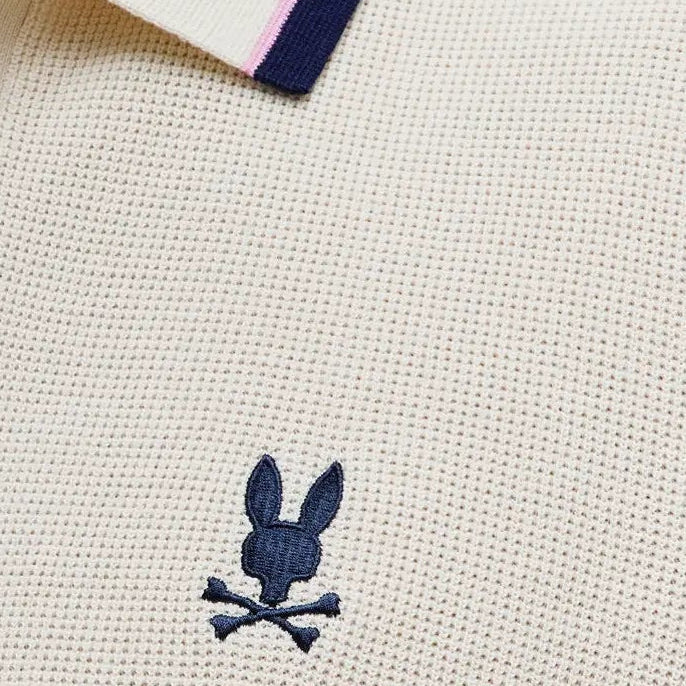 Psycho Bunny Men's Polos Dax Knit Polo 250 Pristine in maglia