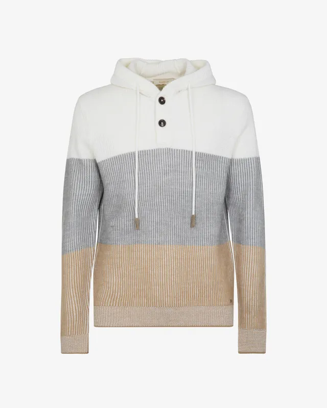 Markup Uomo Maglieria Cappuccio block color vanisè