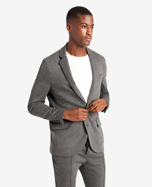 Kenneth Cole Reaction Knit Tailored giacca nera melange elasticizzata