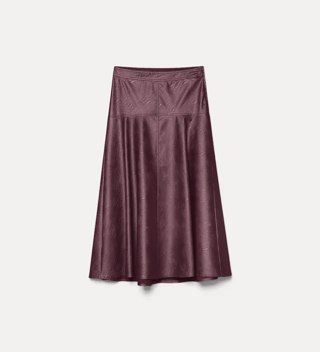 Forte gonne 15312 gonna midi bordeaux vita alta