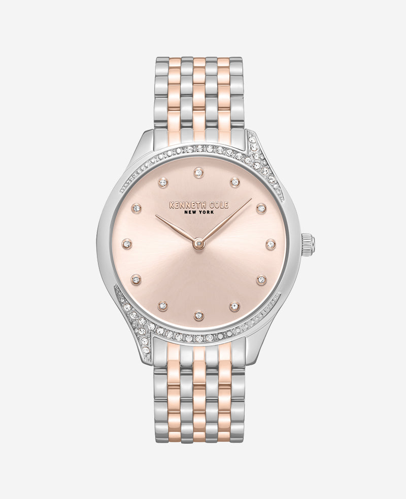 Kenneth Cole Reaction Watches Classic Bracelet Watch orologio bicolore