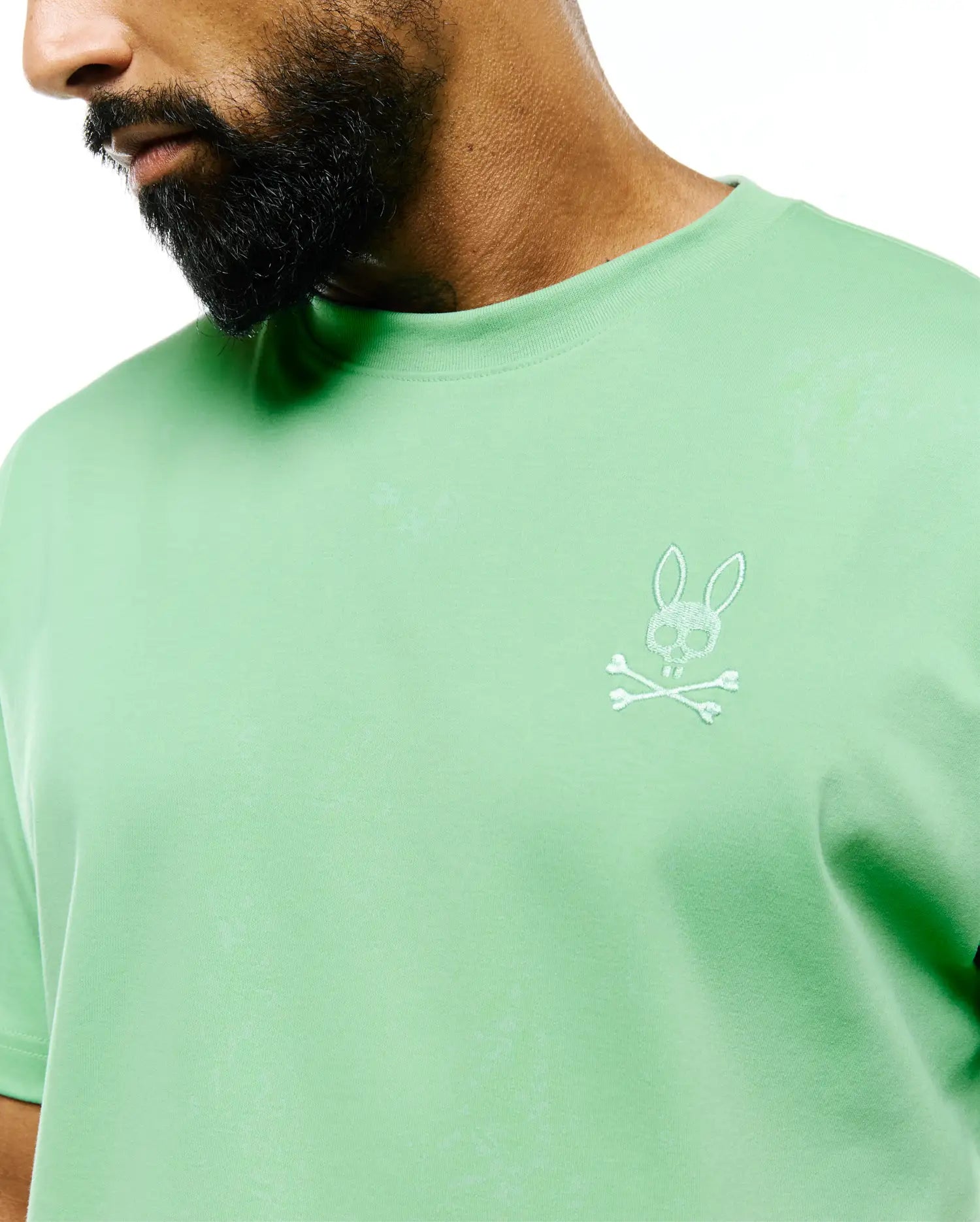 Psycho Bunny Oscar MT0200217 maglietta verde 100% Pima oversize