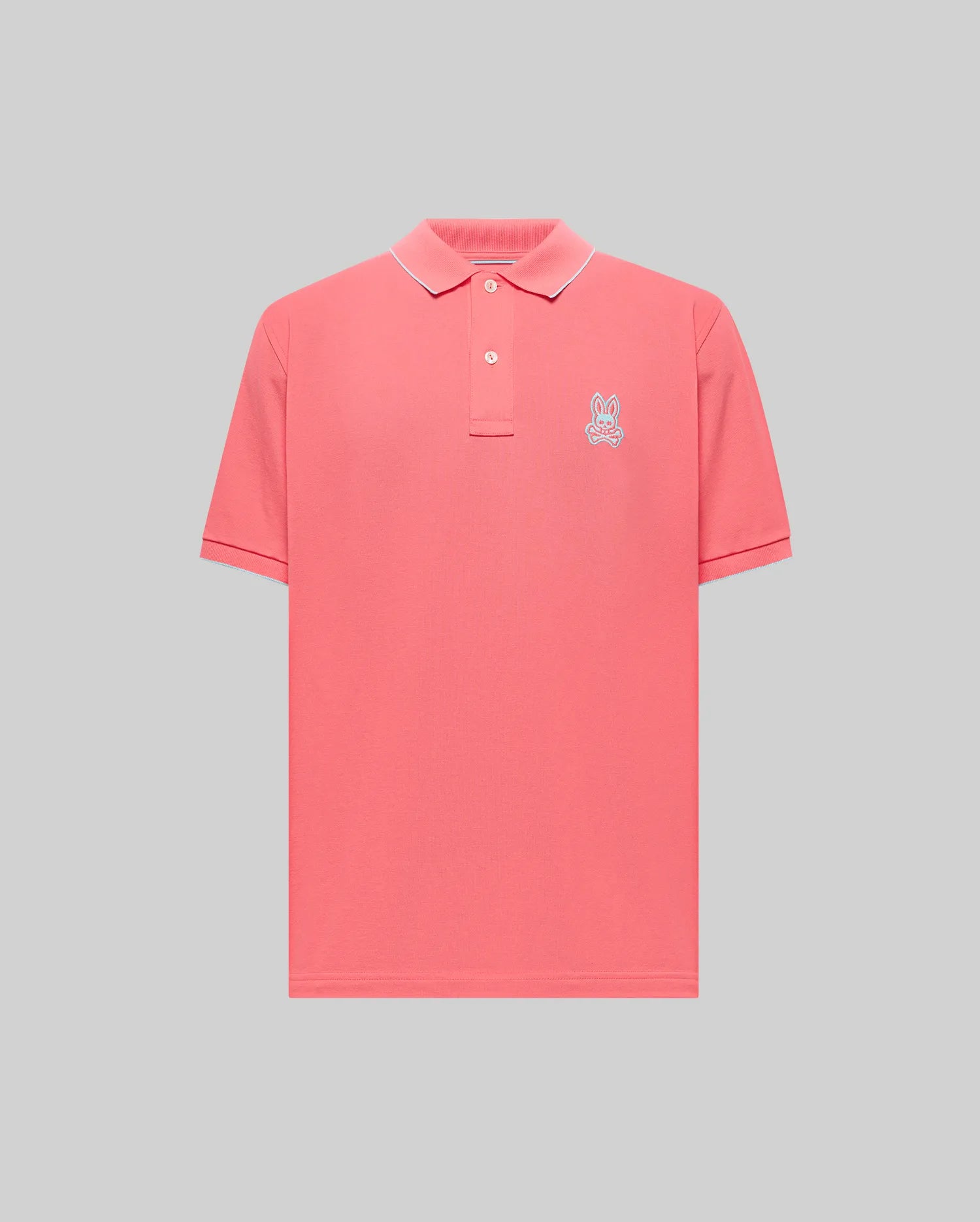 Psycho Bunny Men's Polos Lachlan Pique polo uomo corallo sunkissed vestibilità regular