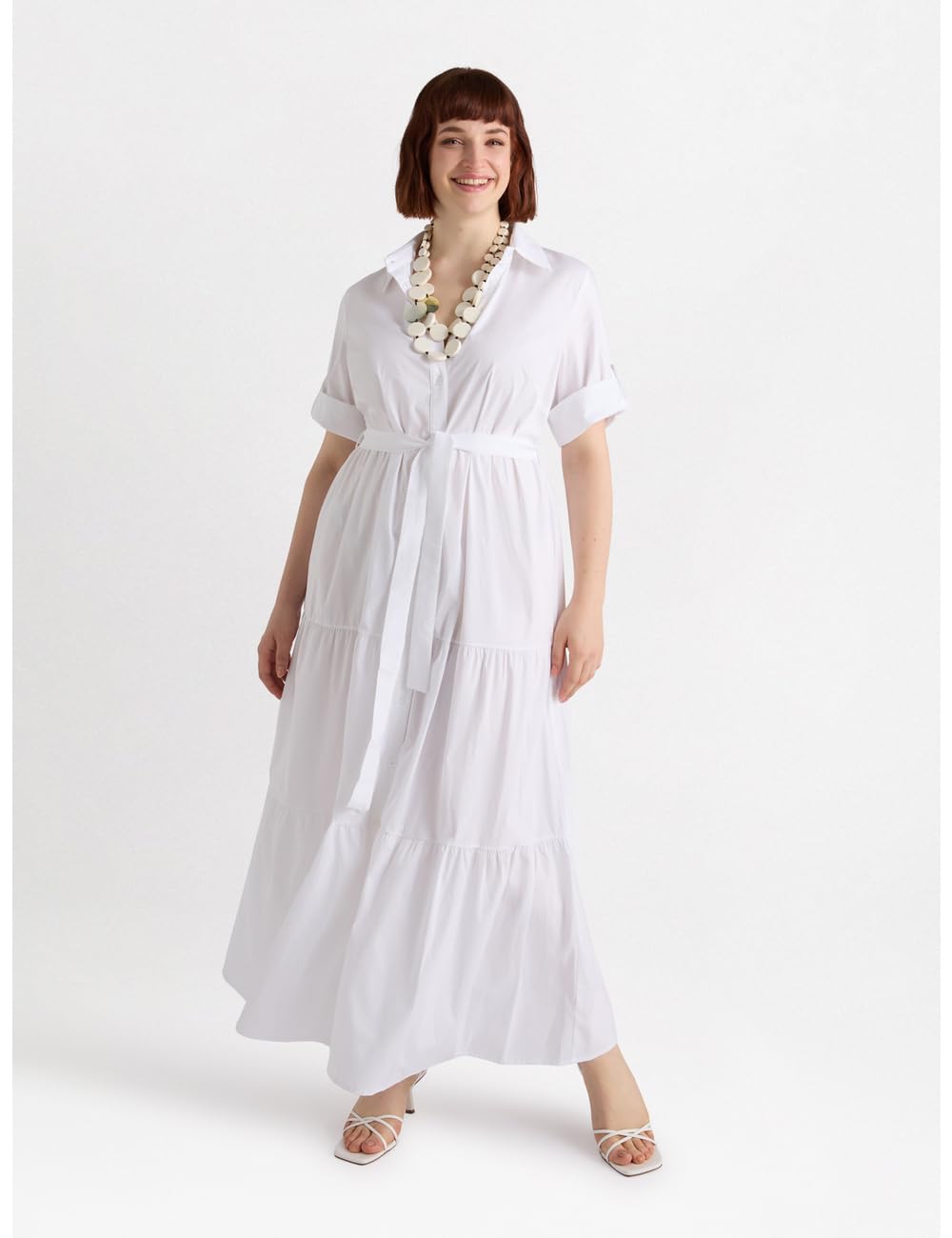 Fiorella Rubino Vestiti Vestito Chemisier Lungo vestito 46 Plus cotone stretch
