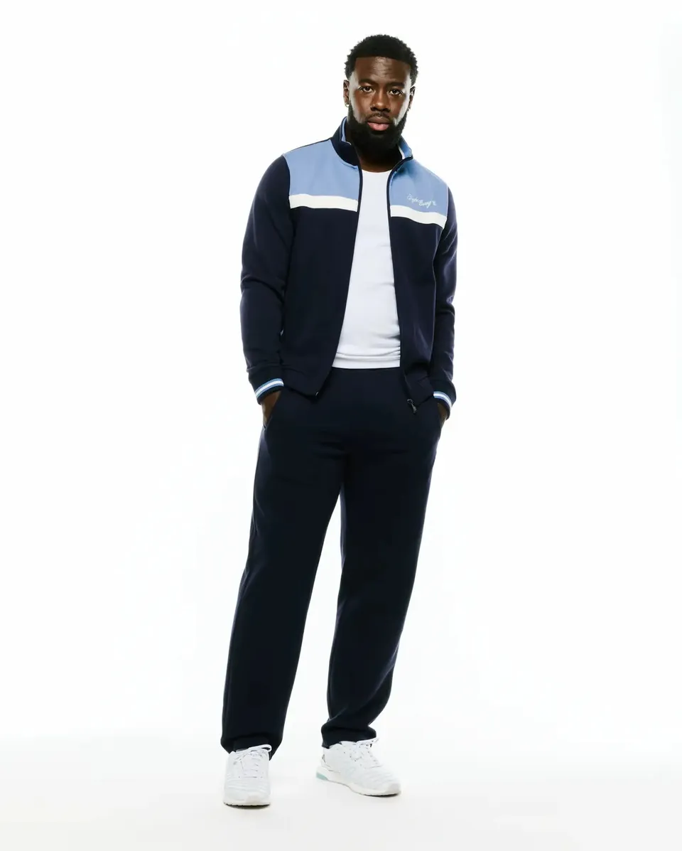 Psycho Bunny Jackets Jacques Pique Track Jacket MT0500313 giacca blu