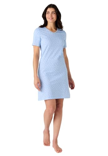 Damart Homewear Camicia da Notte XS blu in cotone jersey