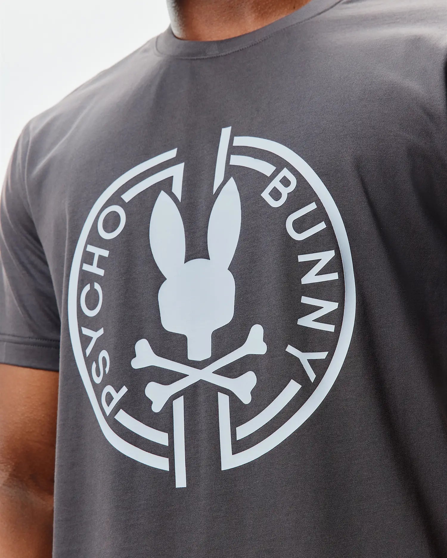 Psycho Bunny Men's Tees Santa Fe Graphic Tee MT0200611 T-shirt grigia