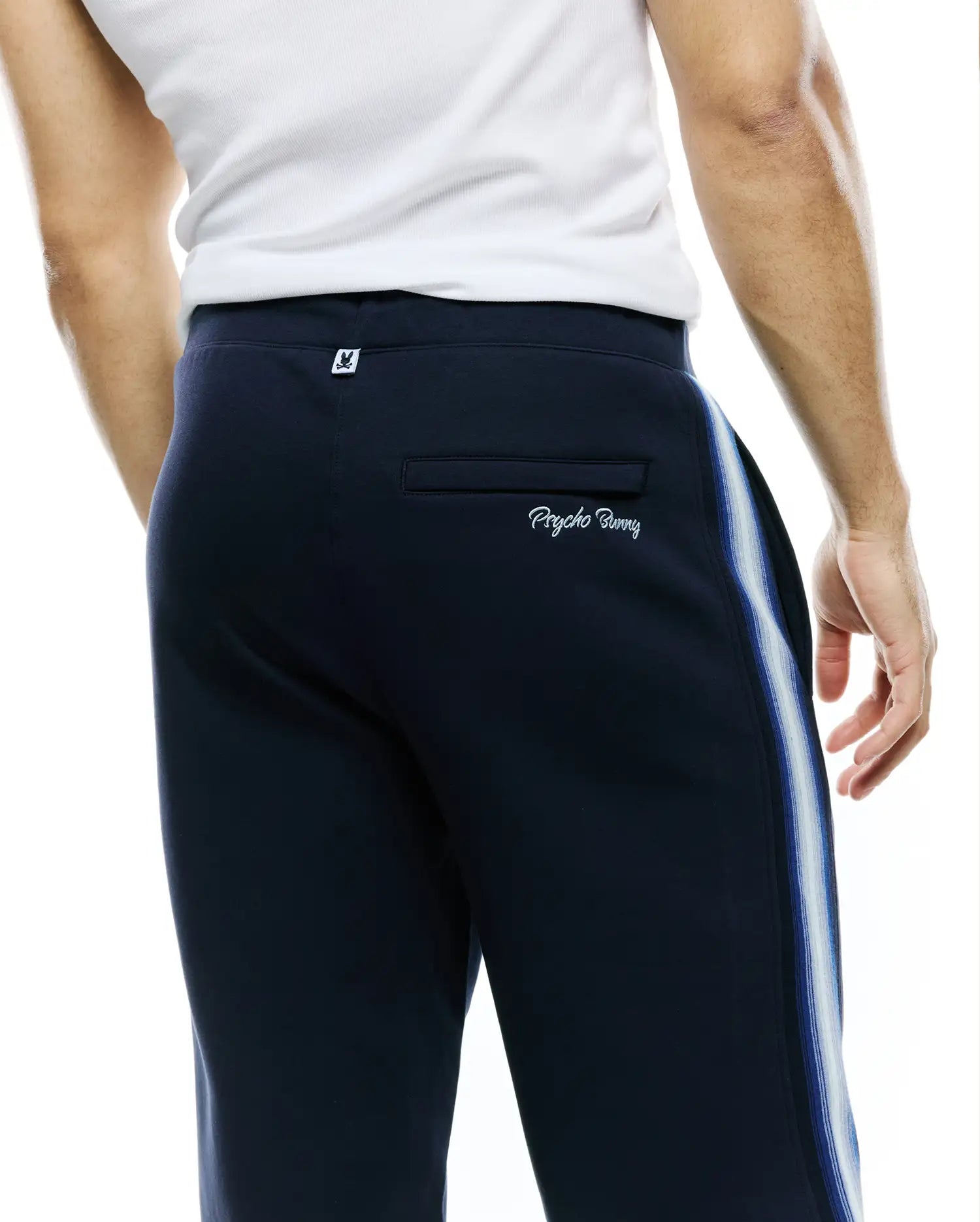 Psycho Bunny Men's Pants Jaydon Relaxed Fit Track Pants MB0800057 pantaloni blu