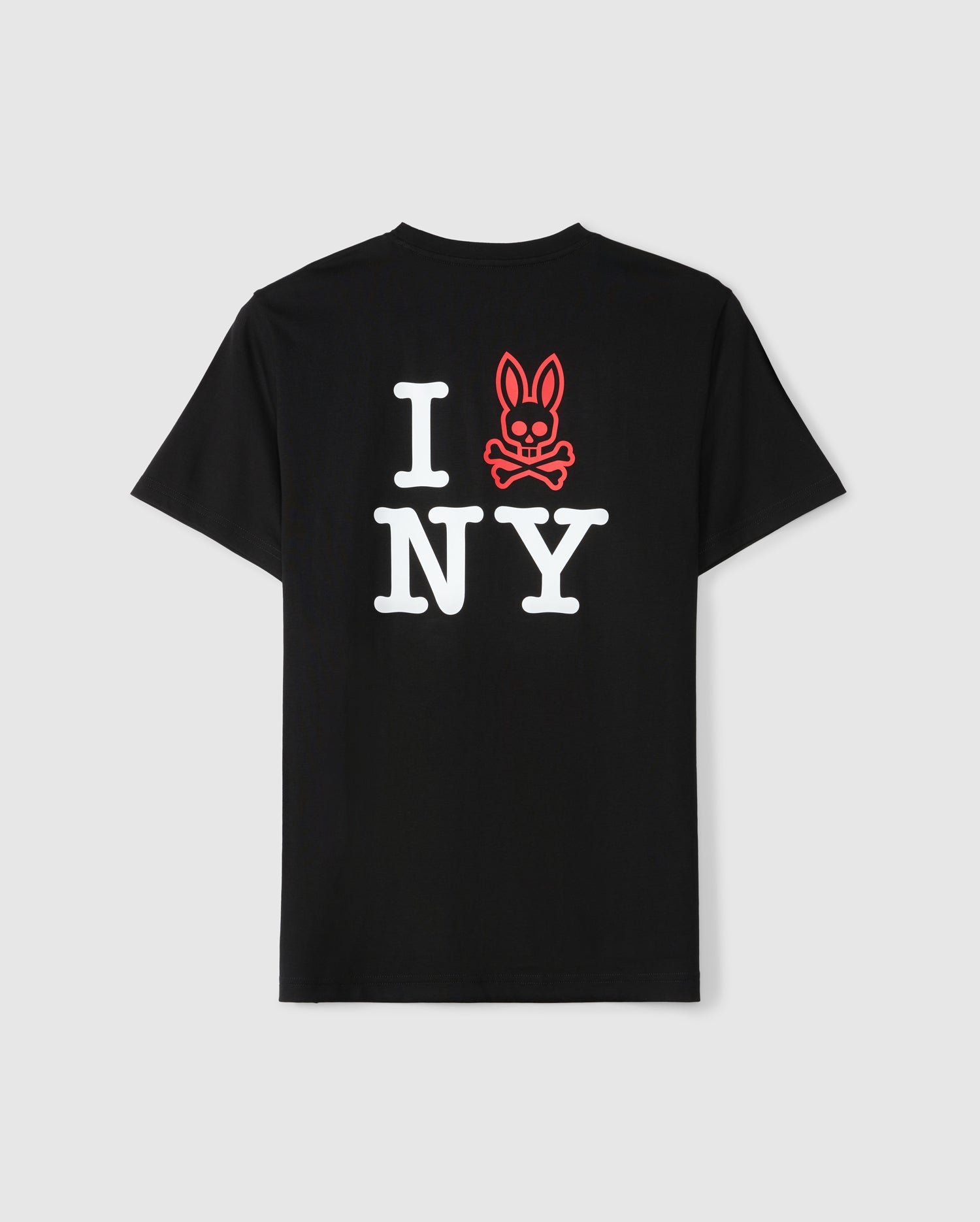 Psycho Bunny Men's Tees New York Tee B6U554W1PC T-shirt nera in cotone Pima