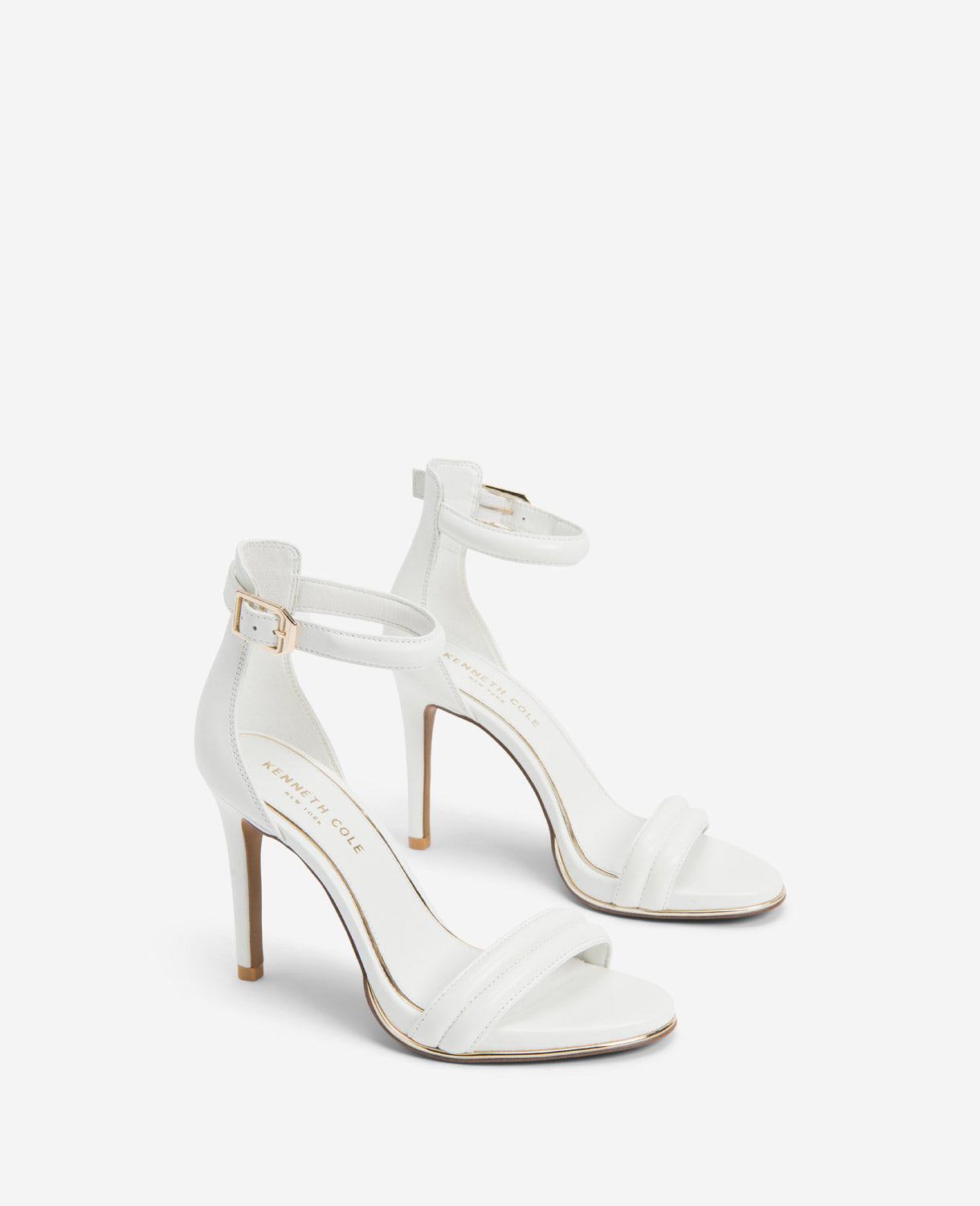 Kenneth Cole Reaction Brooke Bridal sandali con tacco avorio 5 con cinturino alla caviglia