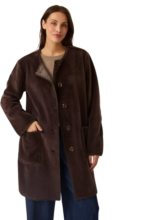 Damart Prêt-à-porter Cappotto donna in finta pelliccia taglia 38-40