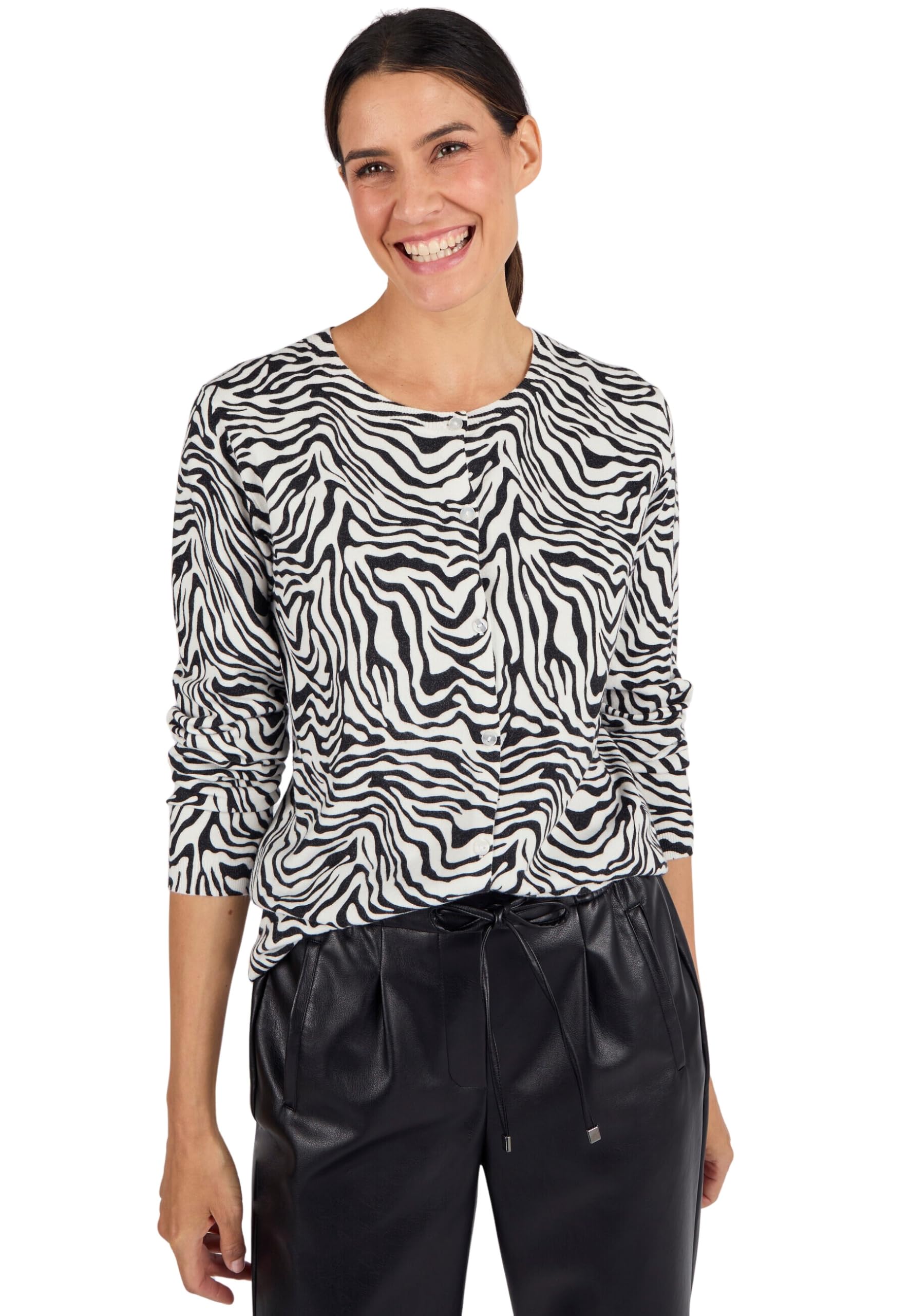 Damart Prêt-à-porter cardigan a maglia sottile 38-40 in viscosa EcoVero
