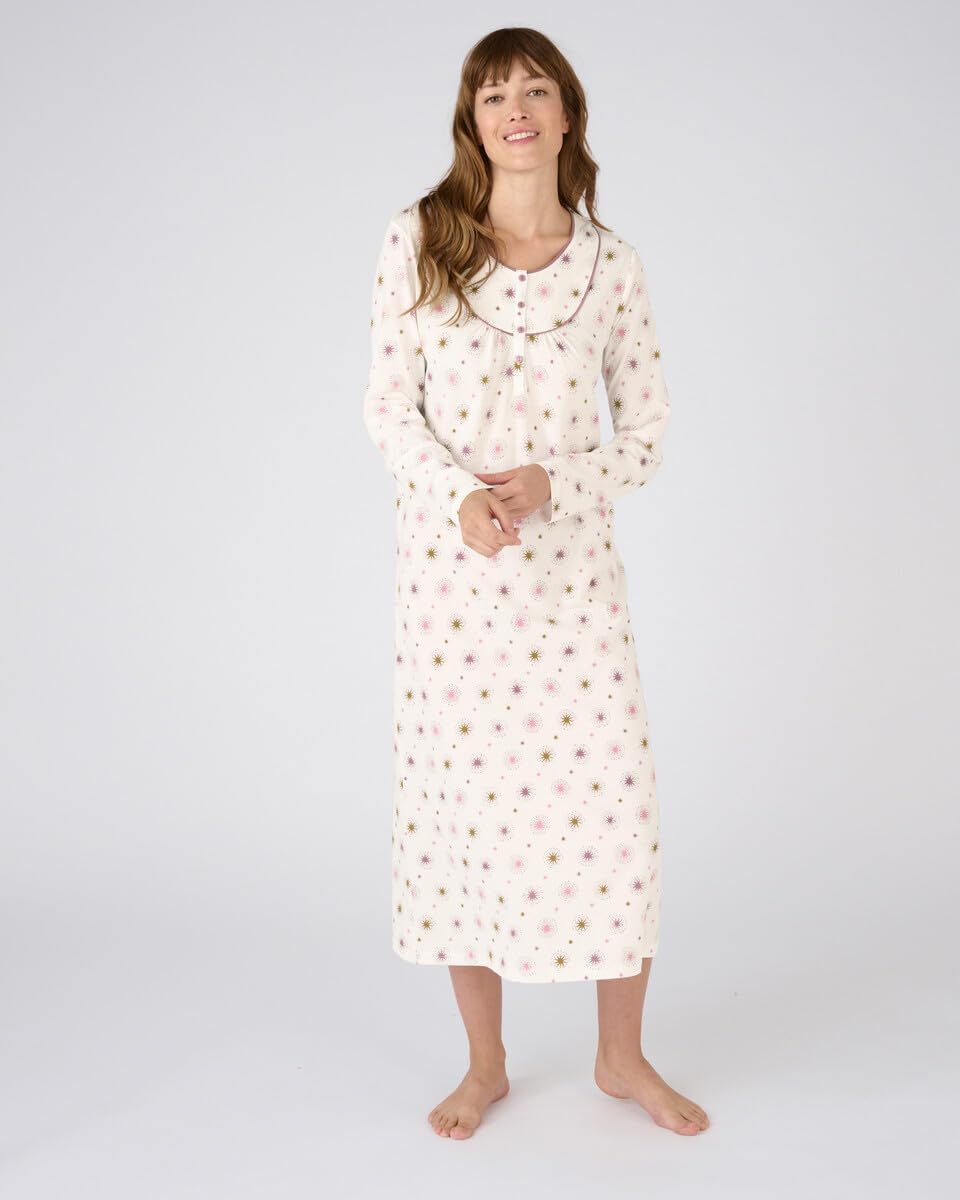 Damart Homewear camicia da notte donna rosa confezione 2 in cotone