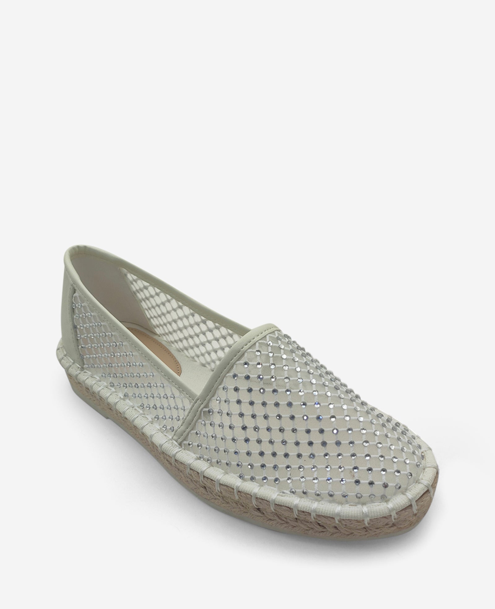 Kenneth Cole Reaction Bonne espadrillas in rete color crema plateau 2 cm