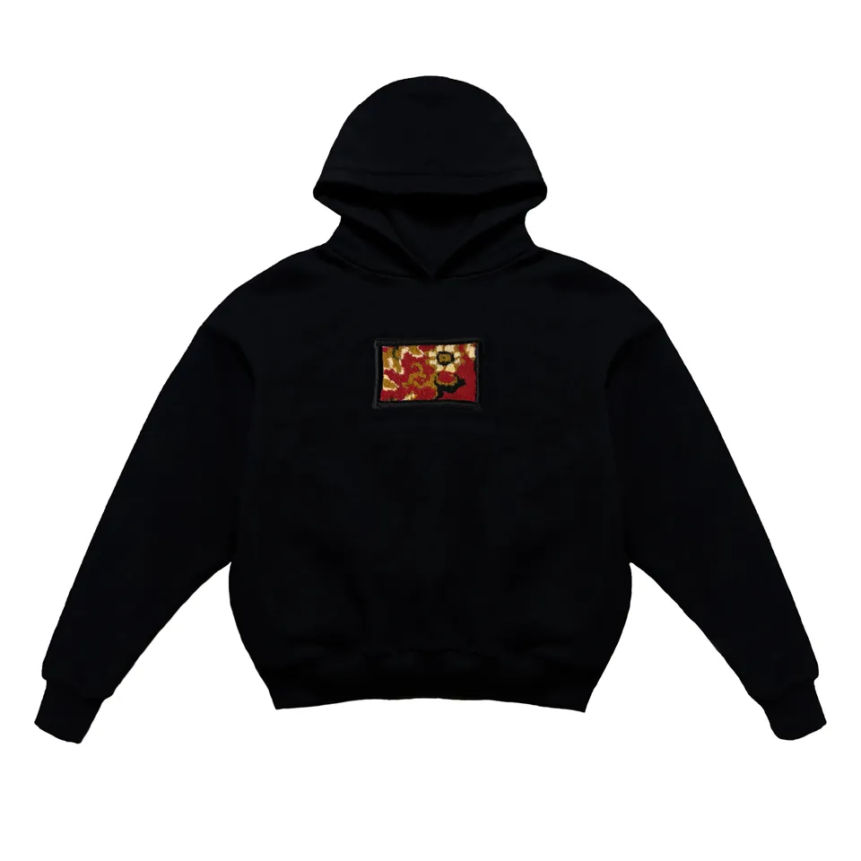MYL CLOTHING RANDOM RUG HOODIE felpa XS con patch casuale
