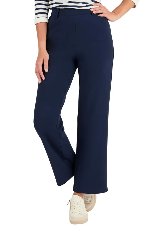 Damart Prêt-à-porter Pantaloni 7/8° maglia crepe donna taglia 40 stretch