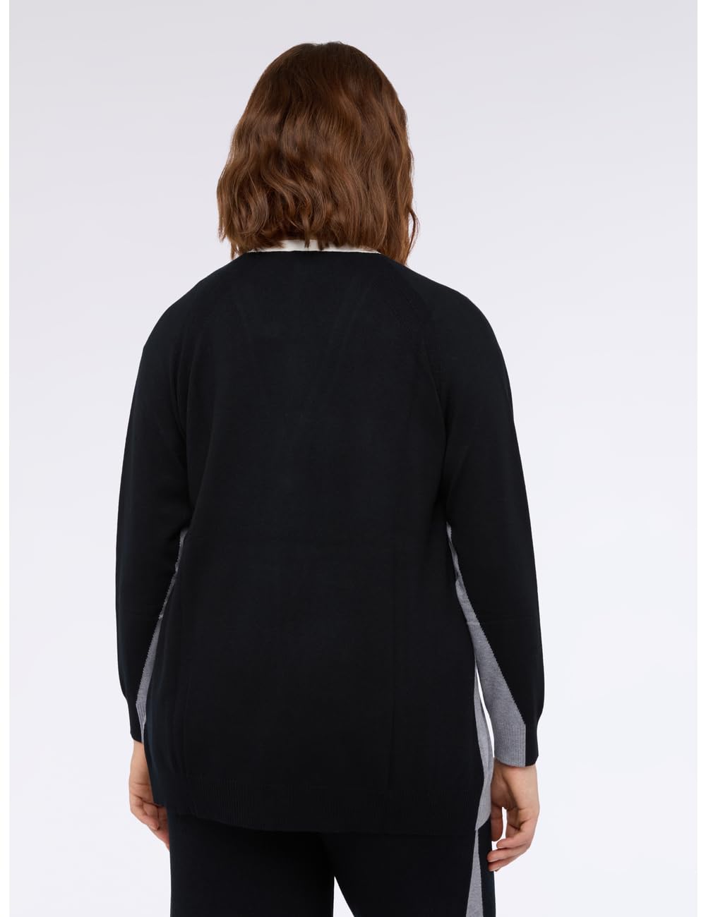 Fiorella Rubino Maglie e felpe Cardigan Color Block in Misto Viscosa XL Plus