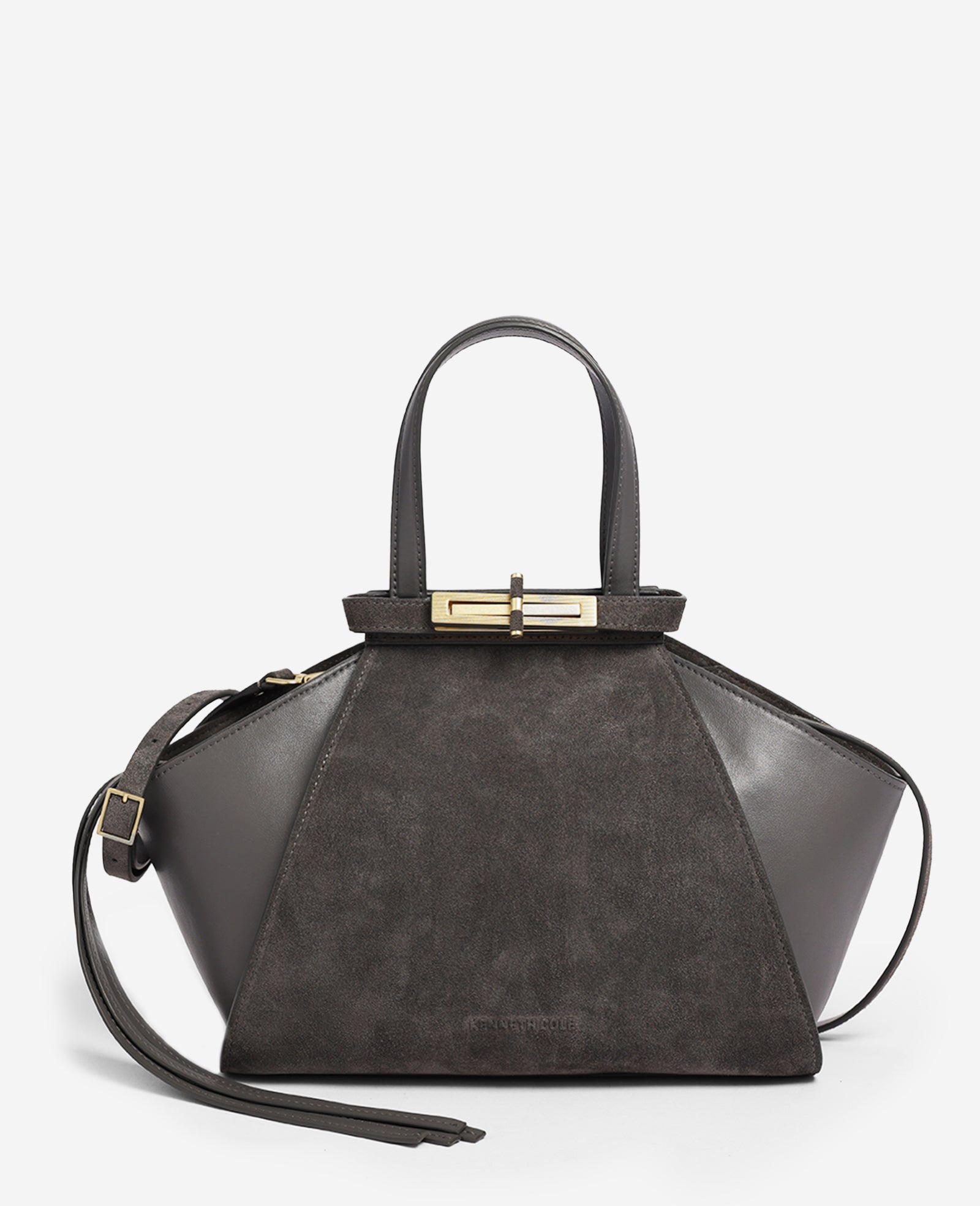 Kenneth Cole Reaction Bags Crosby Structured Top Handle Satchel borsa grigia