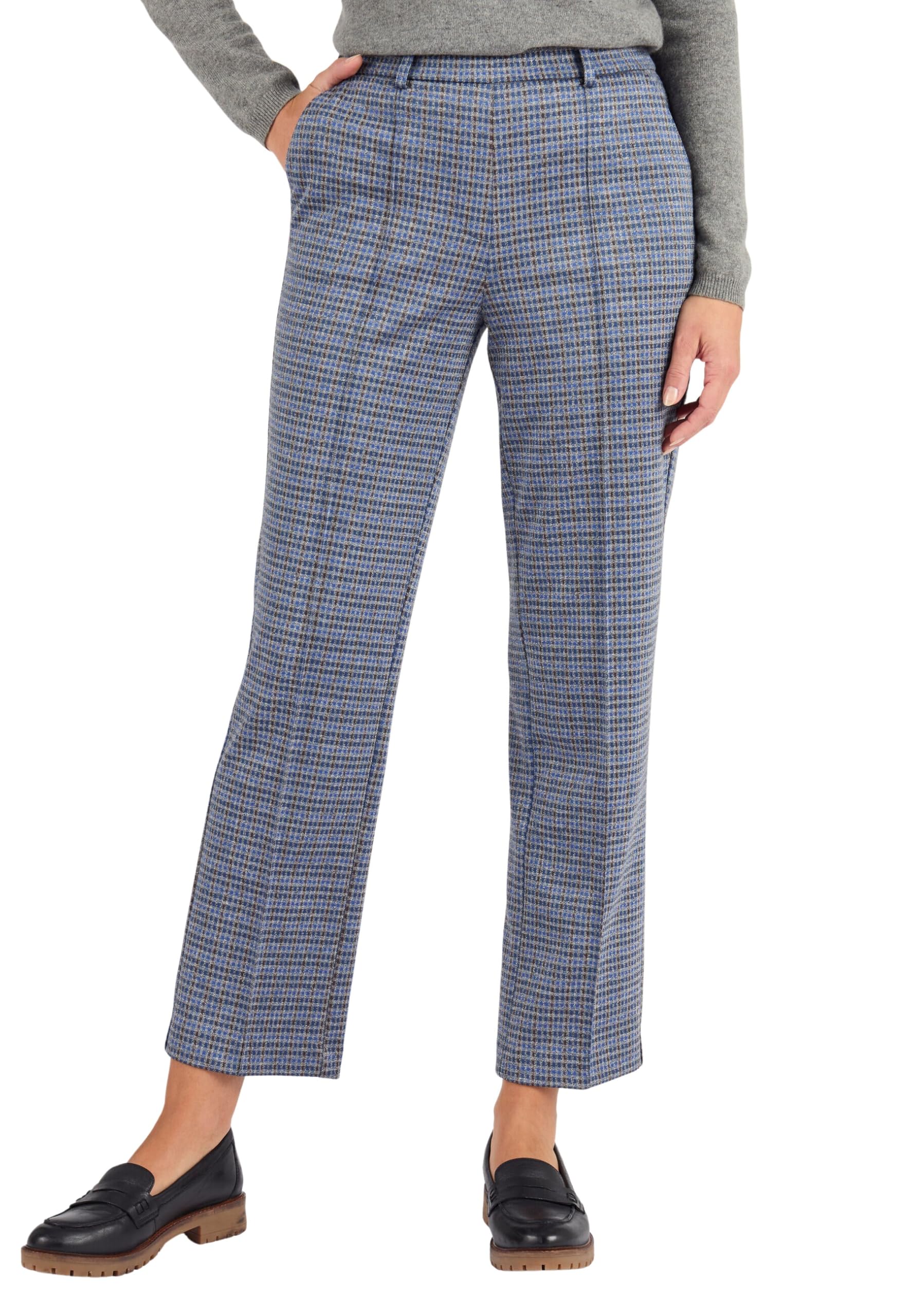 Damart Prêt-à-porter Pantaloni 7/8° maglia Milano donna grigio a strisce