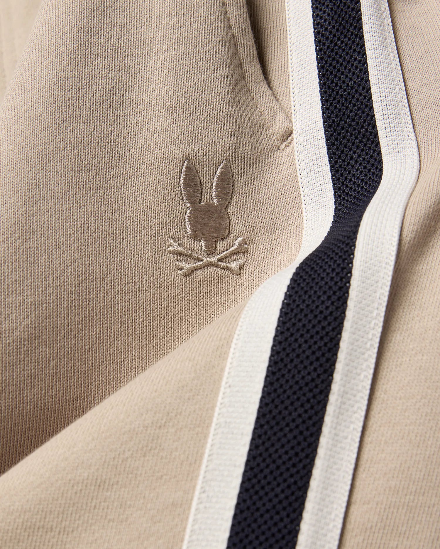 Psycho Bunny Kids Bottoms Ty French Terry Sweatpant pantaloni tuta beige