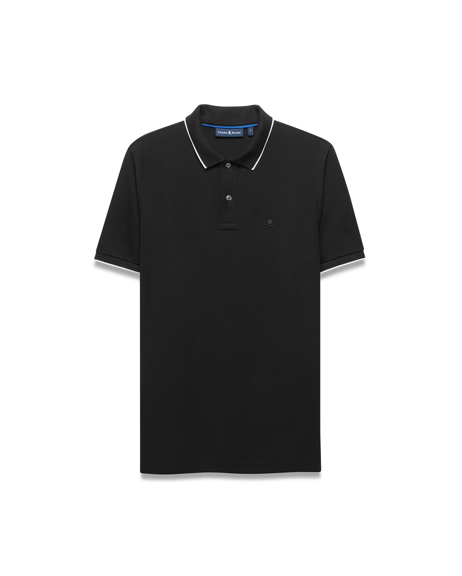 Psycho Bunny Men's Polos MEN'S RINGSTON PIMA PIQUE POLO polo nera in cotone Pima